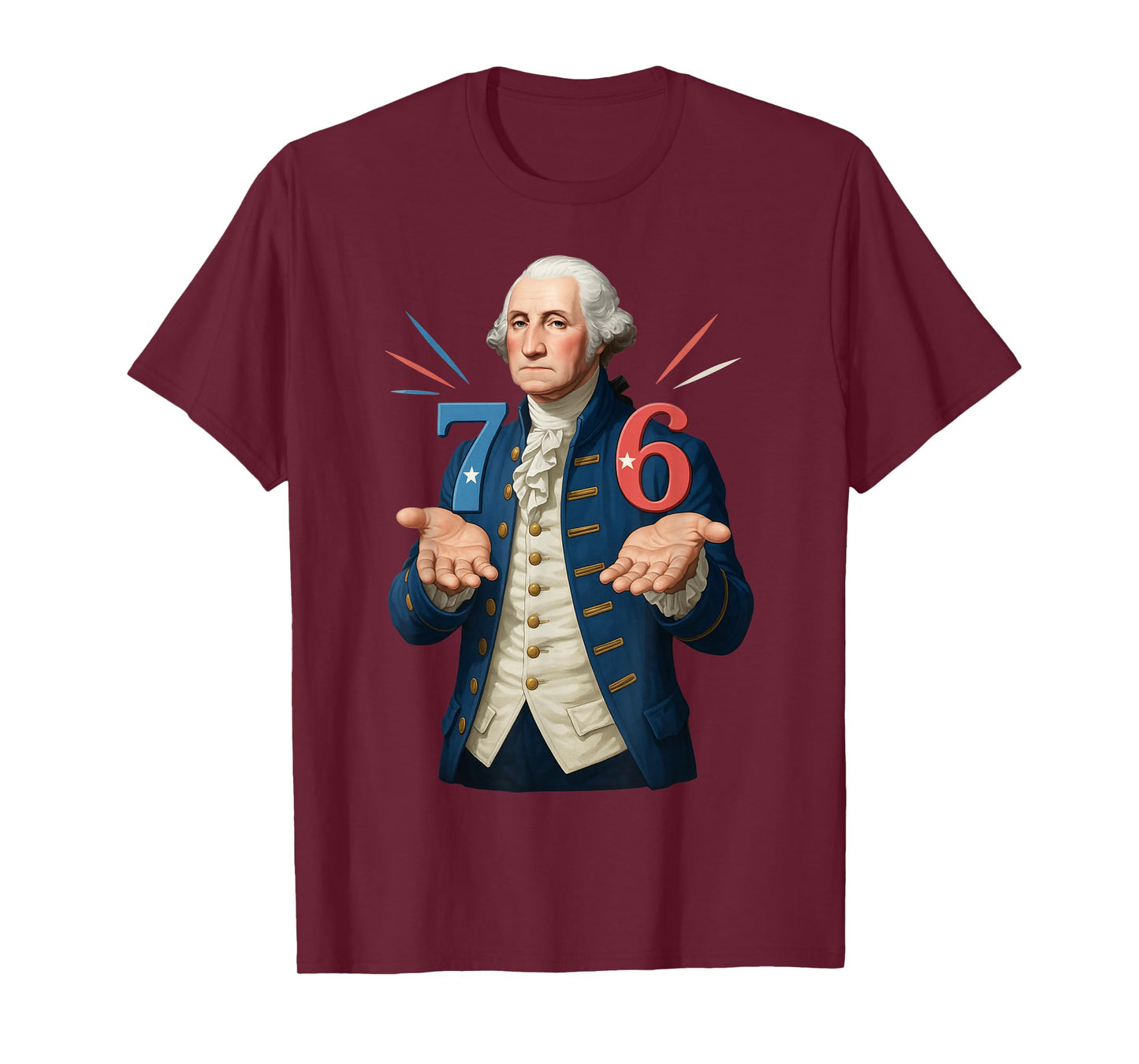 HUGvyn 6-7 7-6 George Washington Seven Six Teacher American T-Shirt