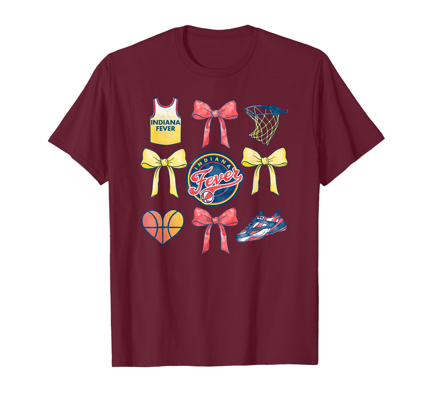 WNBA Indiana Fever Bow Grid T-Shirt