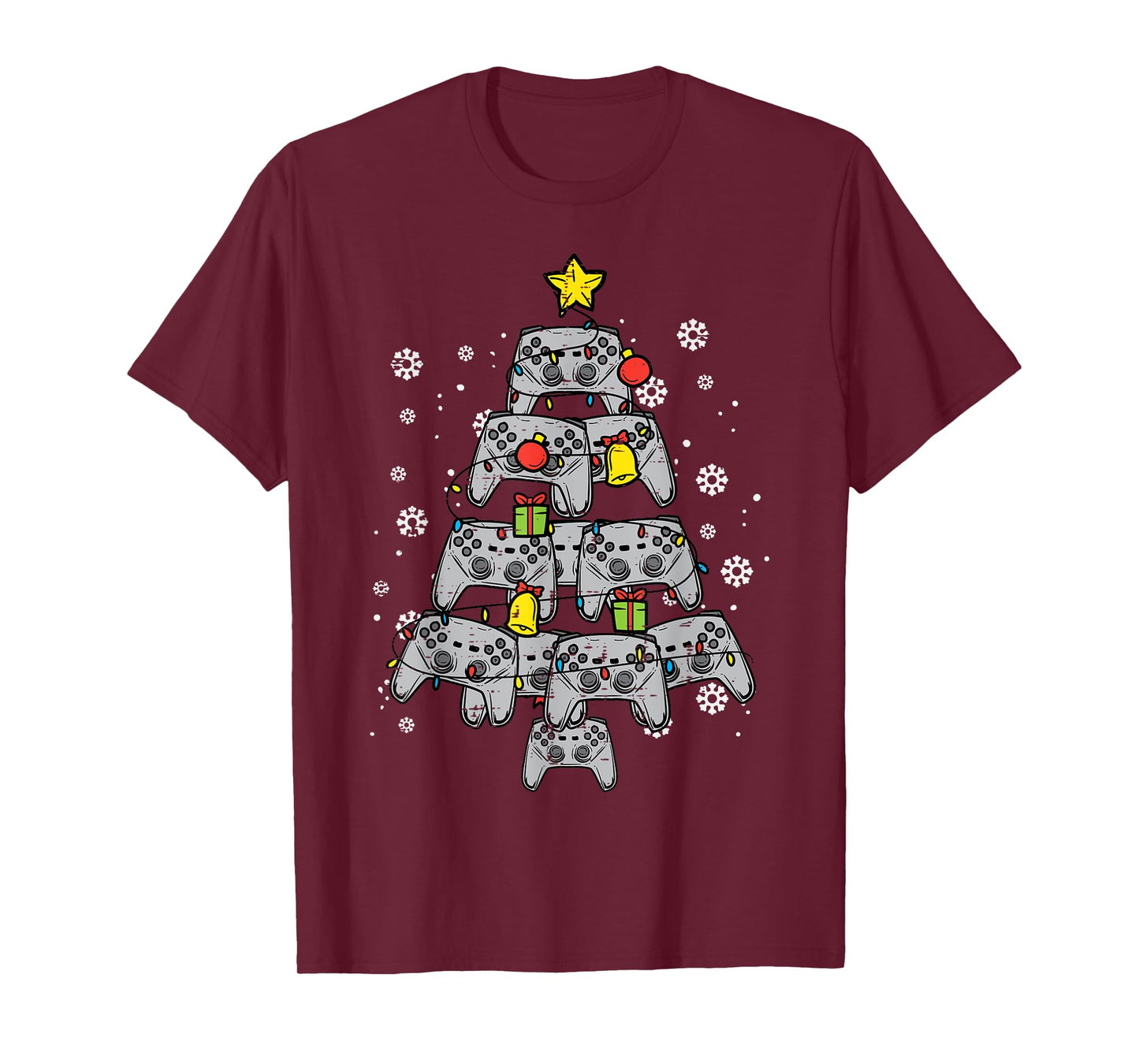 Video Game Controller Christmas Tree Xmas Boy Men Youth Teen T-Shirt