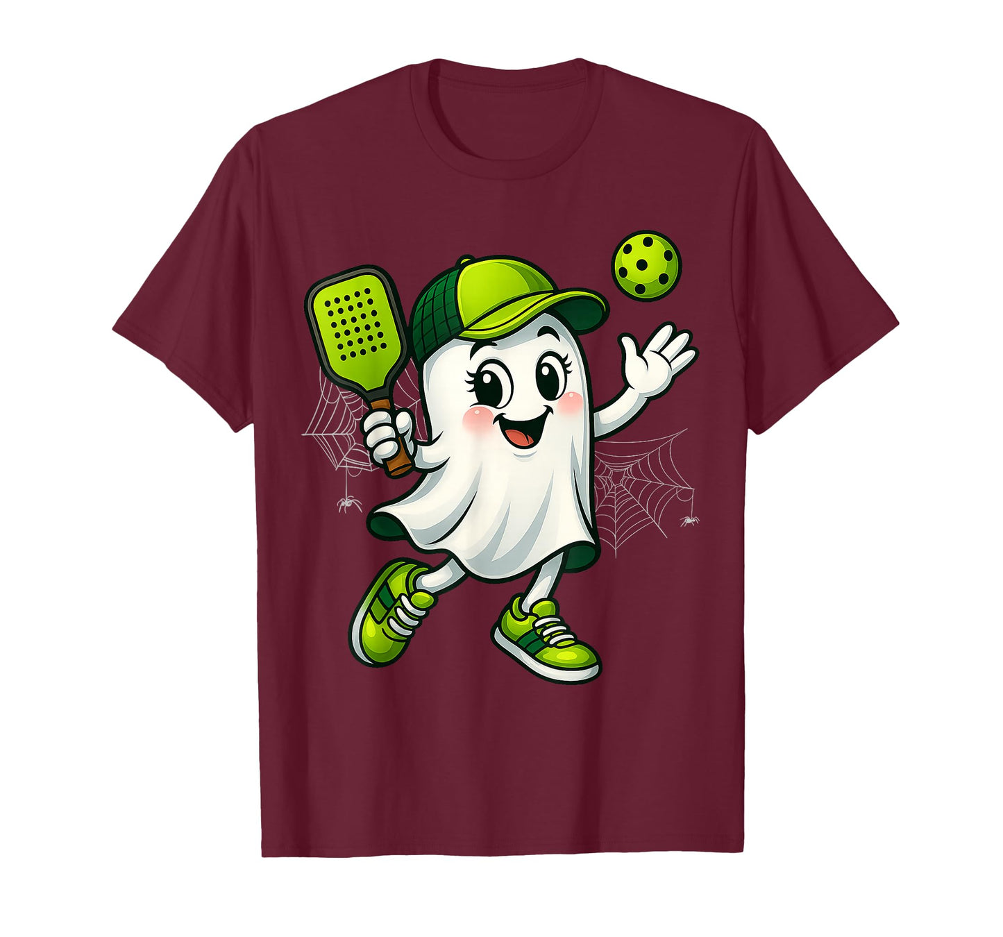 Boo Ghost Halloween Pickleball Pickle Ball Mens Womens T-Shirt