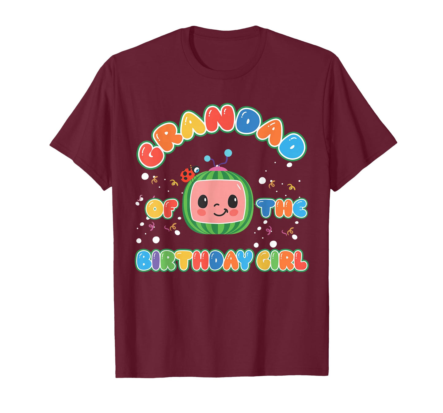 Grandad Of The Birthday Girl Melon Family Matching Funny T-Shirt