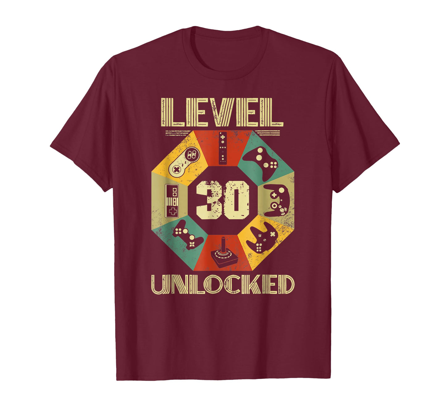 Level 30 Unlocked Video Gamer 30th Birthday Tshirt T-Shirt