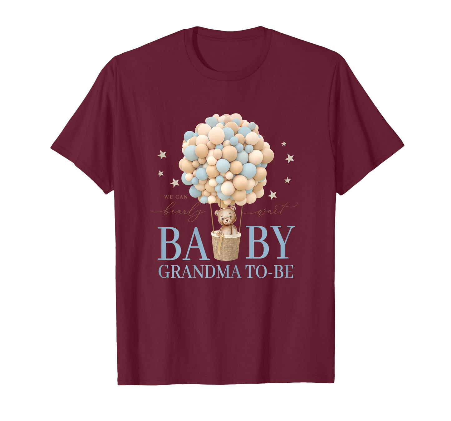 Grandma We Can Bearly Wait Baby Shower Bear Family Matching T-Shirt