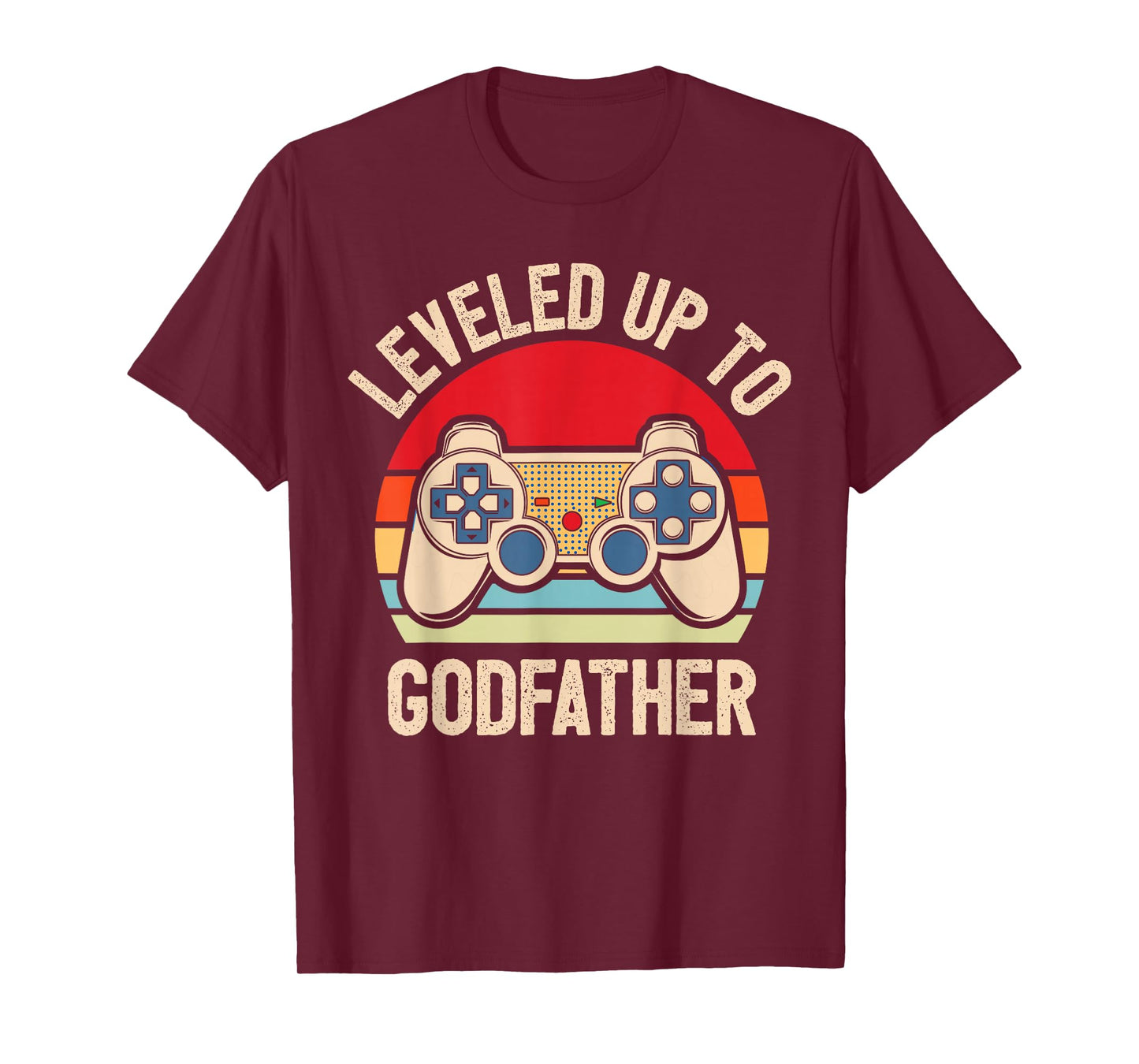 Leveled Up To Godfather Video Gamer Retro T-Shirt