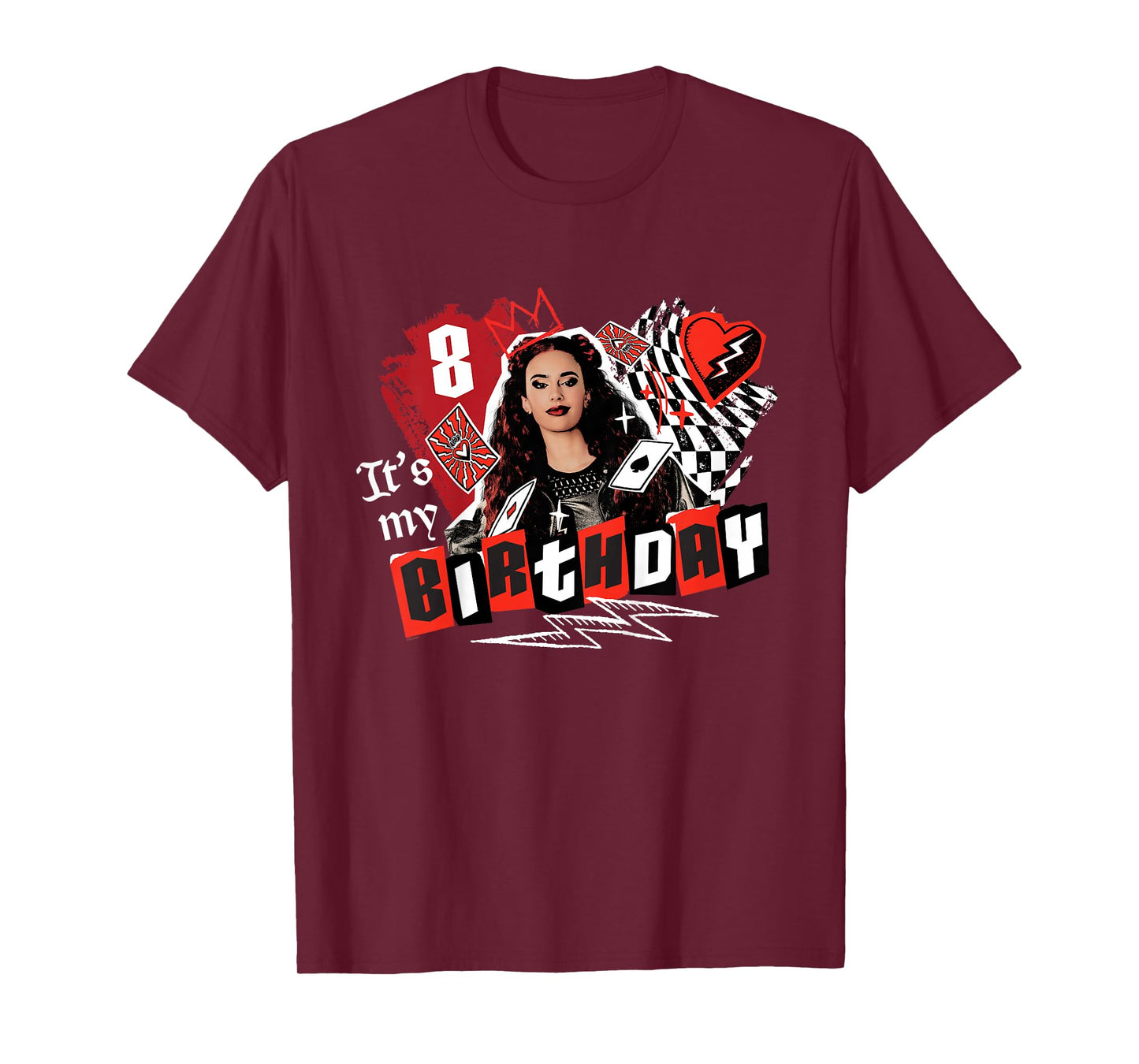 Disney Descendants Red It's My 8th Birthday Party Gift T-Shirt