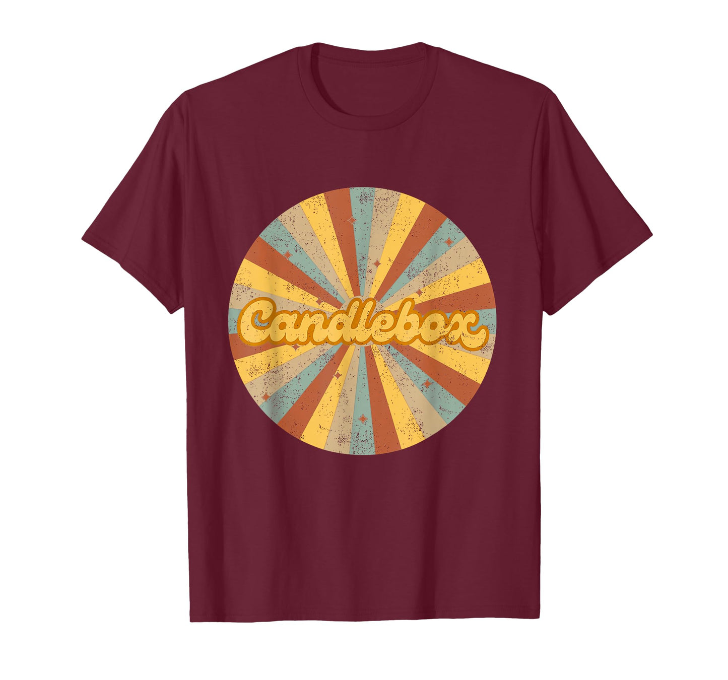 Retro 90s Rock Musician Candle Box Vintage Circle Art T-Shirt