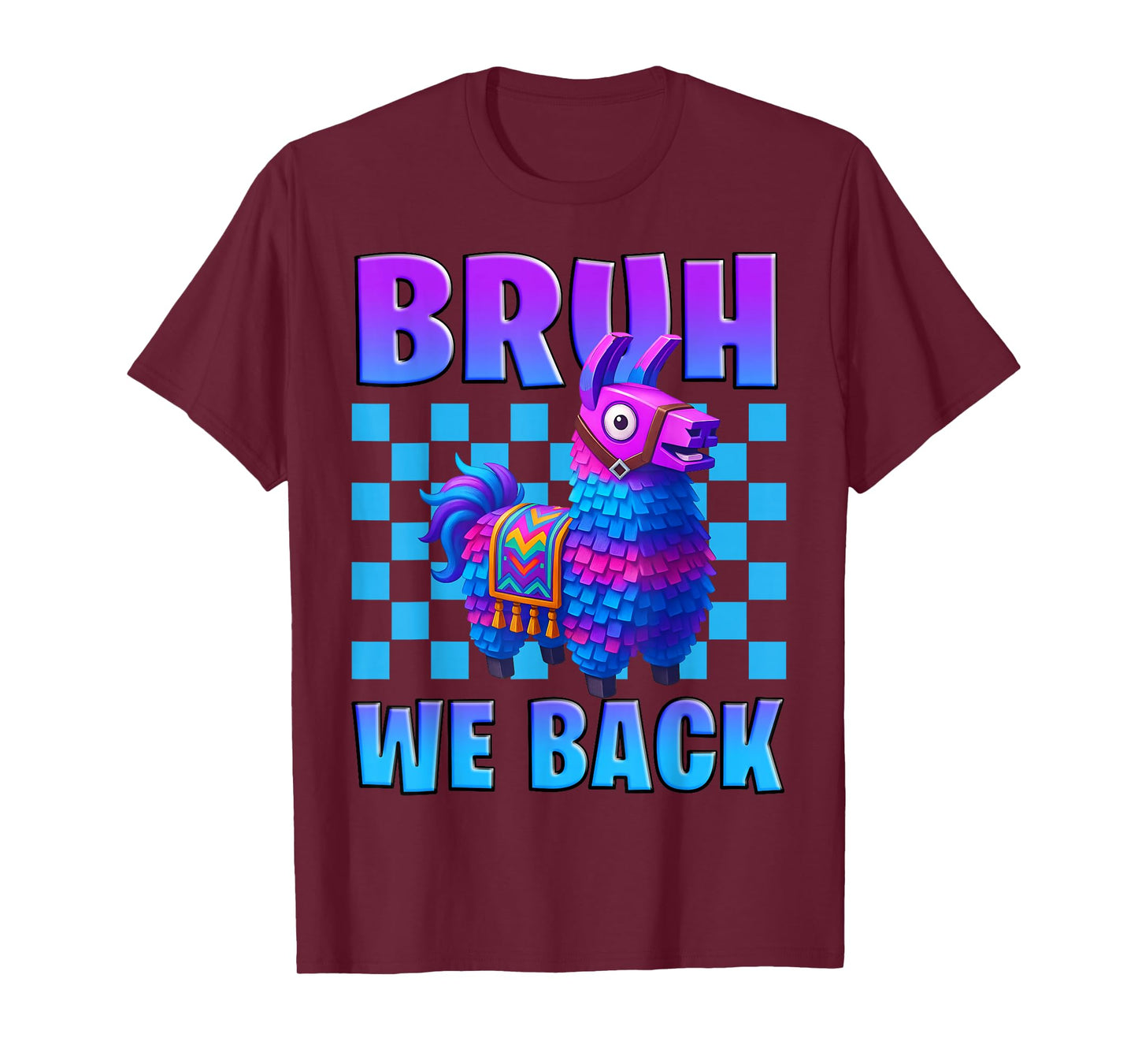 Bruh We Back Llama Pinata Gamer Boys Girl School Gaming Kids T-Shirt