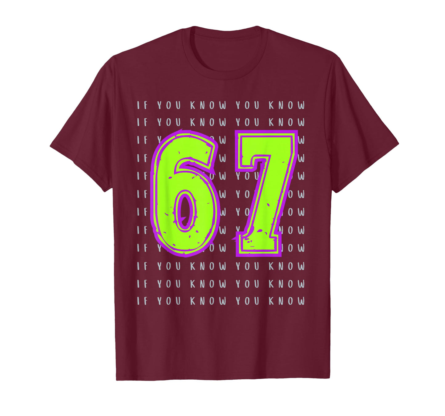 Fun Six Seven 6 7 Meme Design T-Shirt