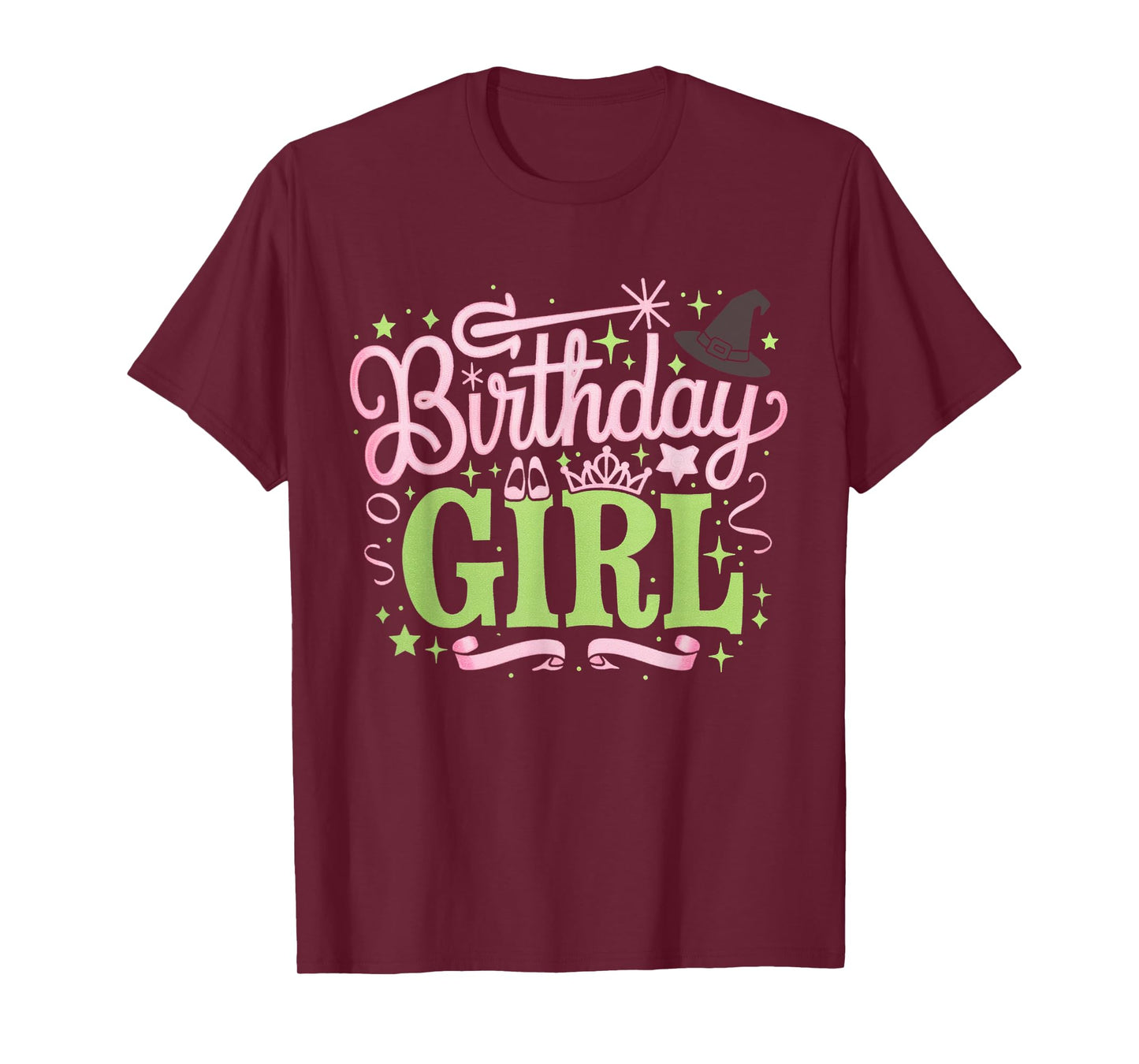 Birthday Witch Pink And Green Birthday Girl T-Shirt