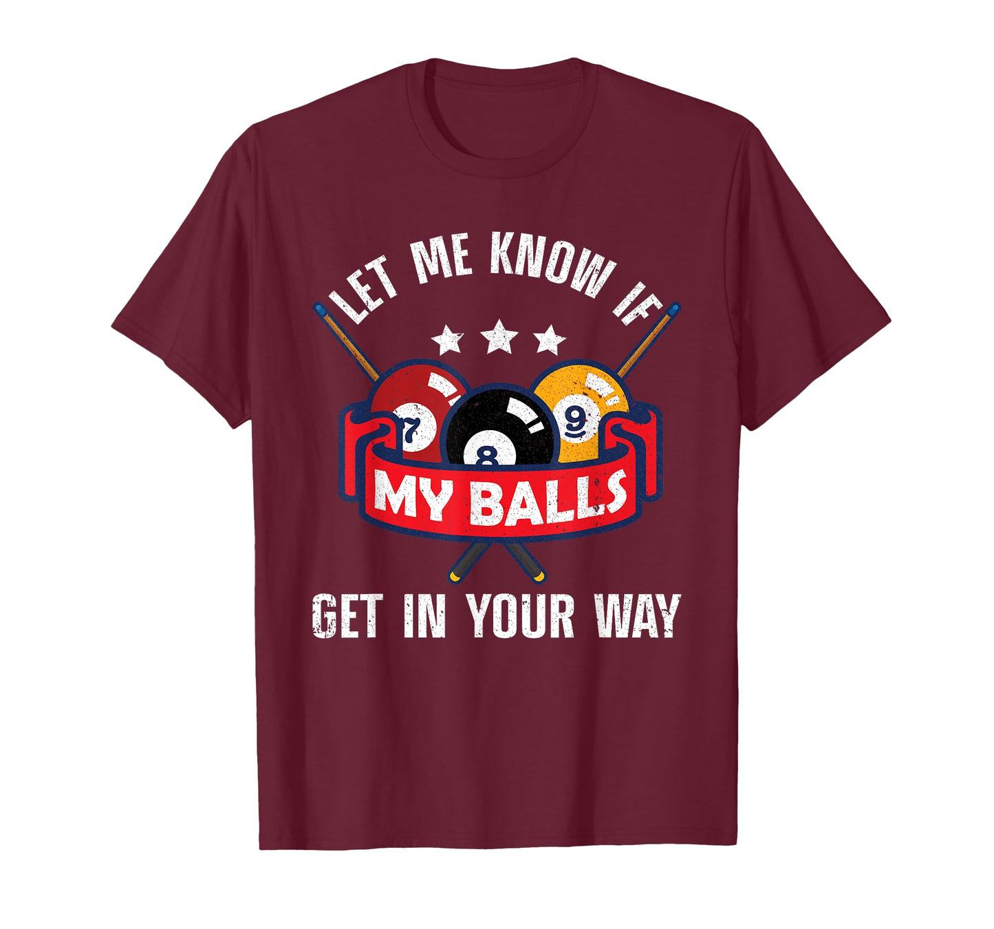 Funny Billiards Design Pool Player Men Women Billiard Lovers T-Shirt