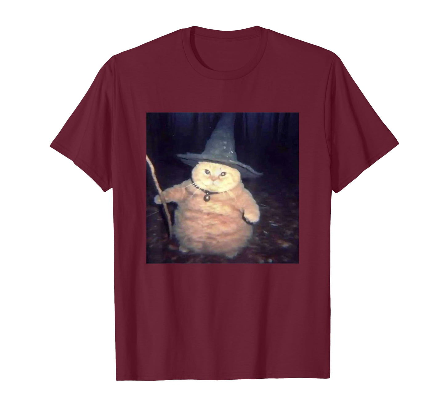 Vintage Witch Cat Peekaboo Halloween Funny Cat Meme Weird T-Shirt