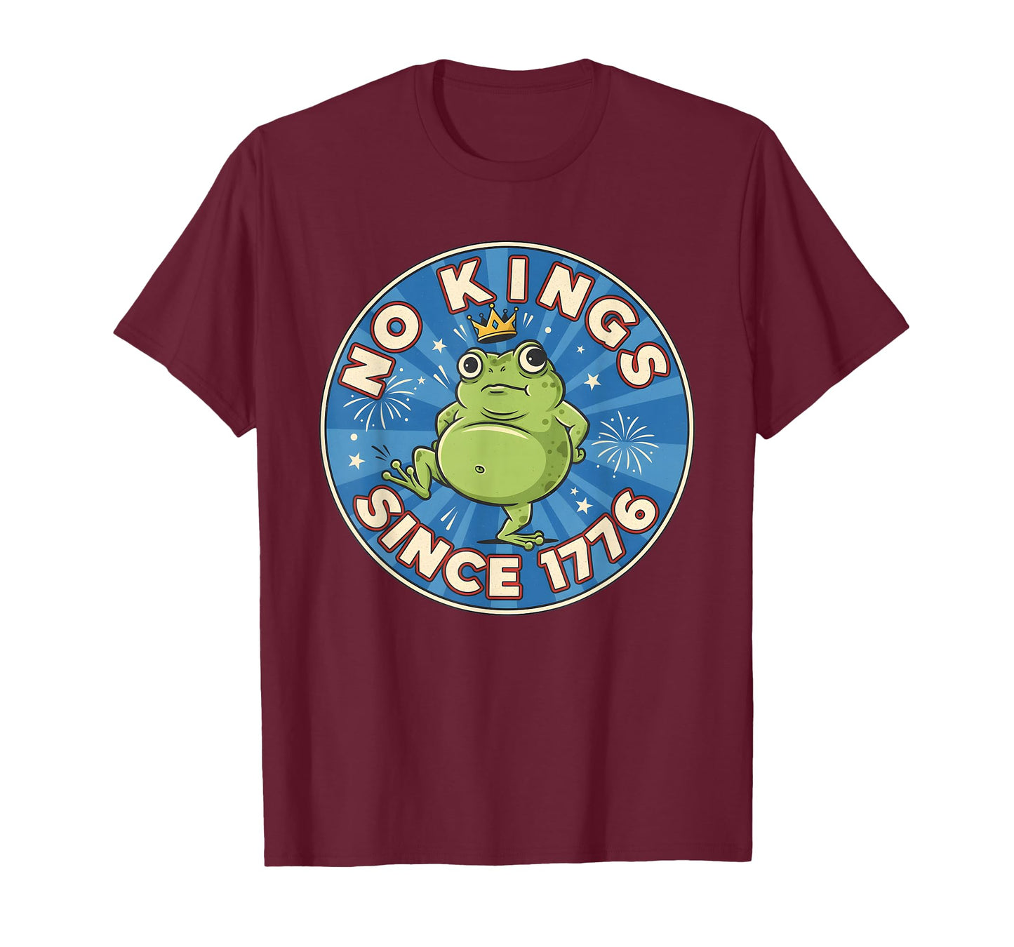 No Kings Since 1776 Democracy Protest No Kings Funny Frog T-Shirt