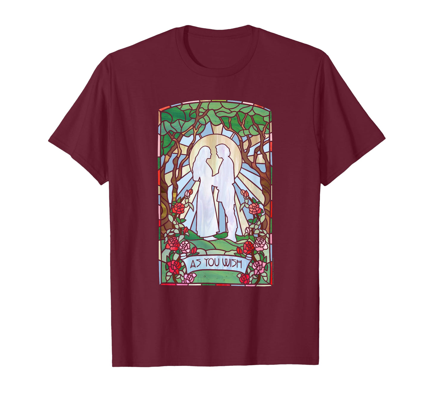 Princess Bride Westley and Buttercup Stained Glass Movie T-Shirt