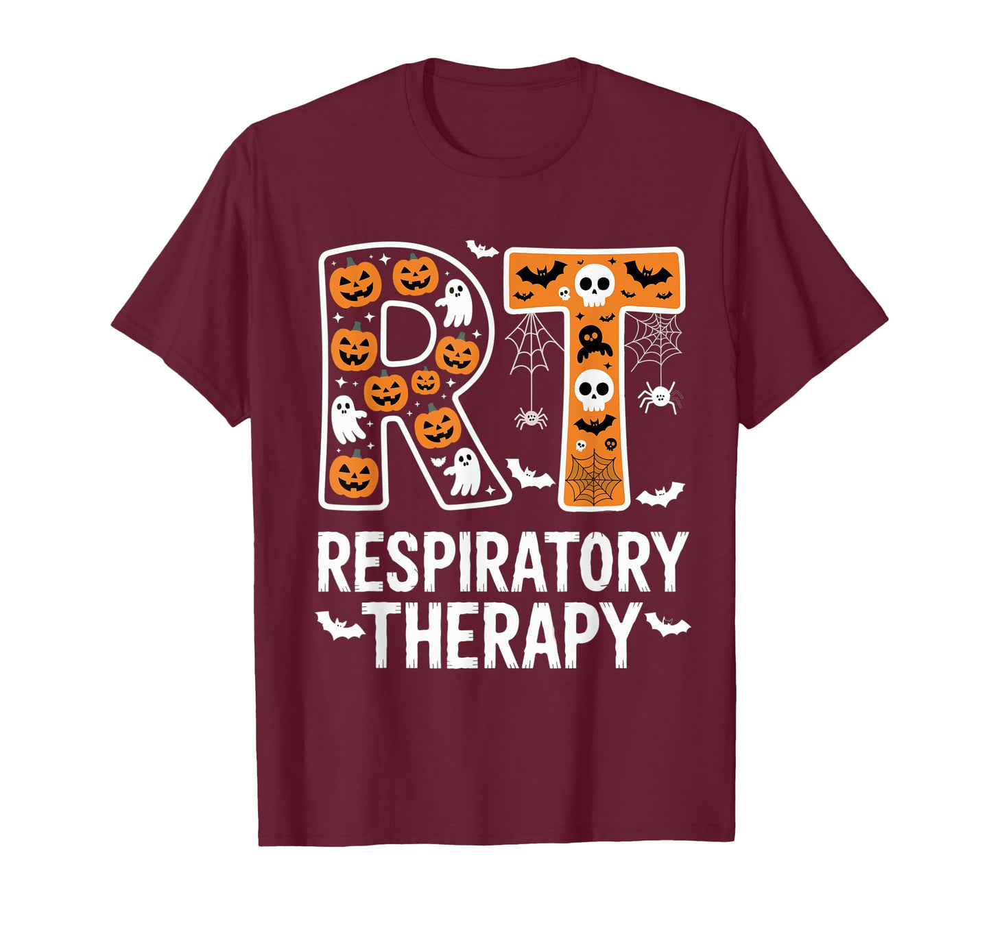 Respiratory Therapist Halloween Ghost Pumpkin RT Nurse T-Shirt