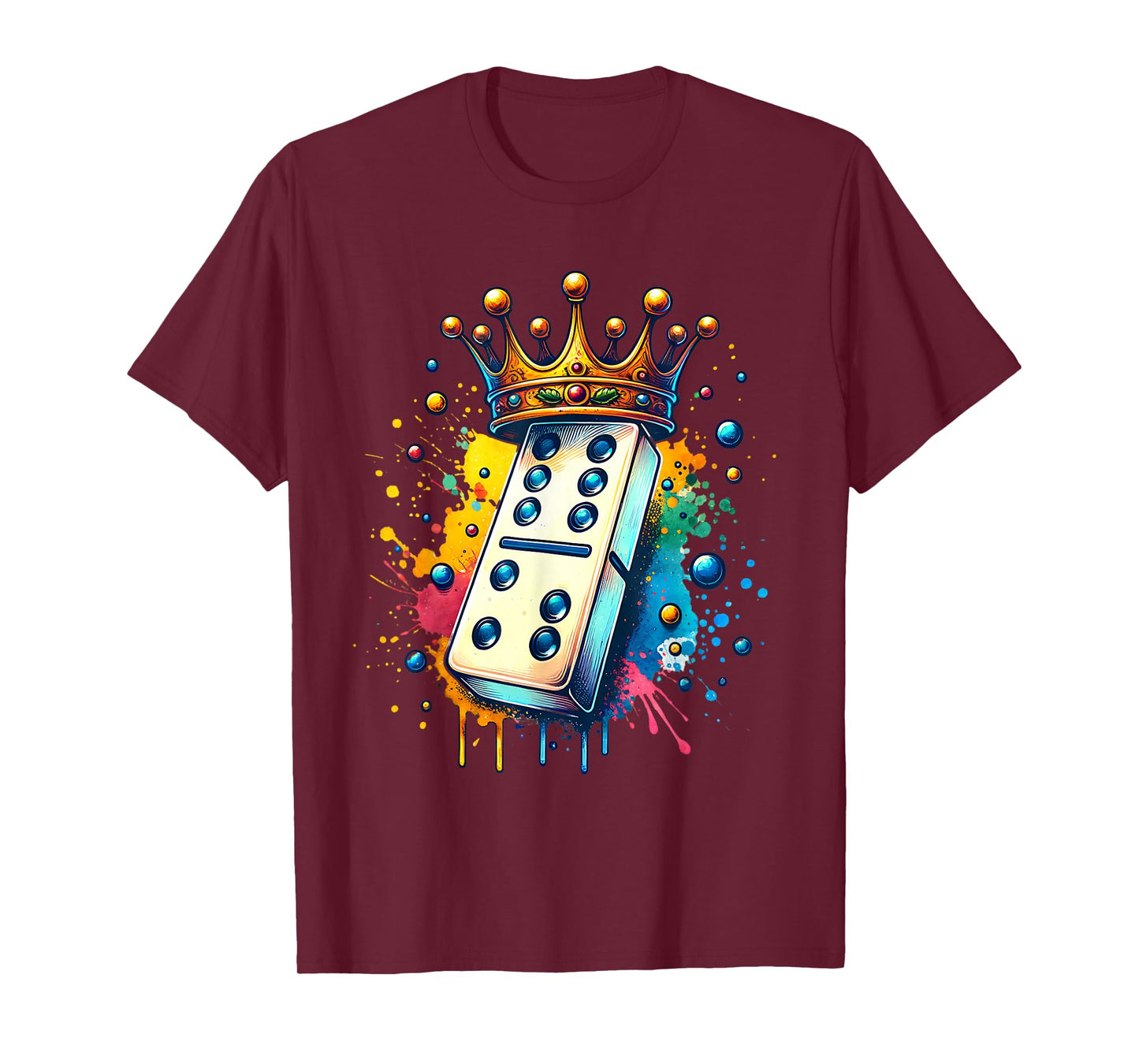Funny Dominoes King | Board Game| Domino Lover Domino Player T-Shirt