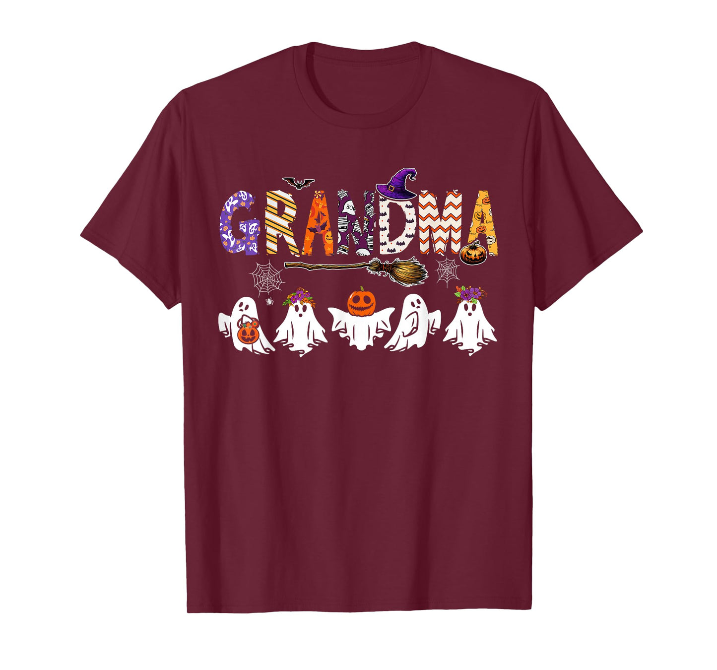 Grandma Halloween Boo Ghost Horror Costume Funny Party T-Shirt