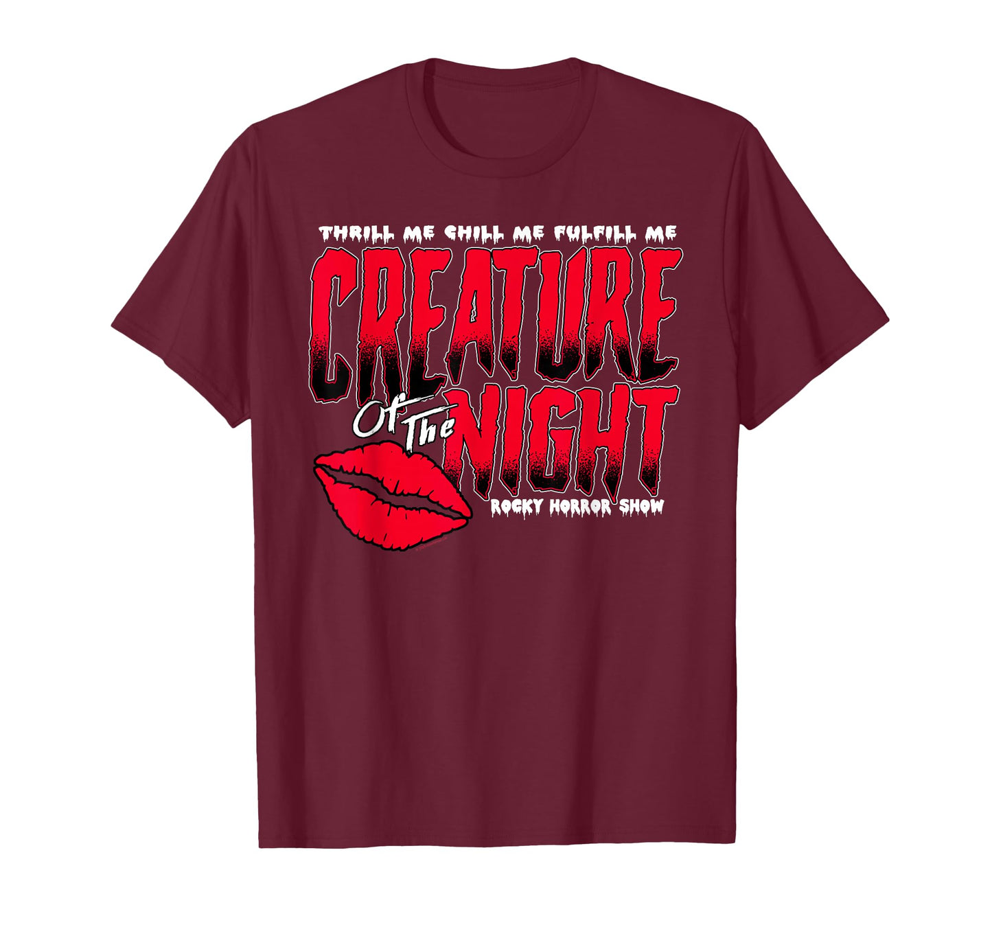 The Rocky Horror Show Creature of The Night Lips Musical T-Shirt