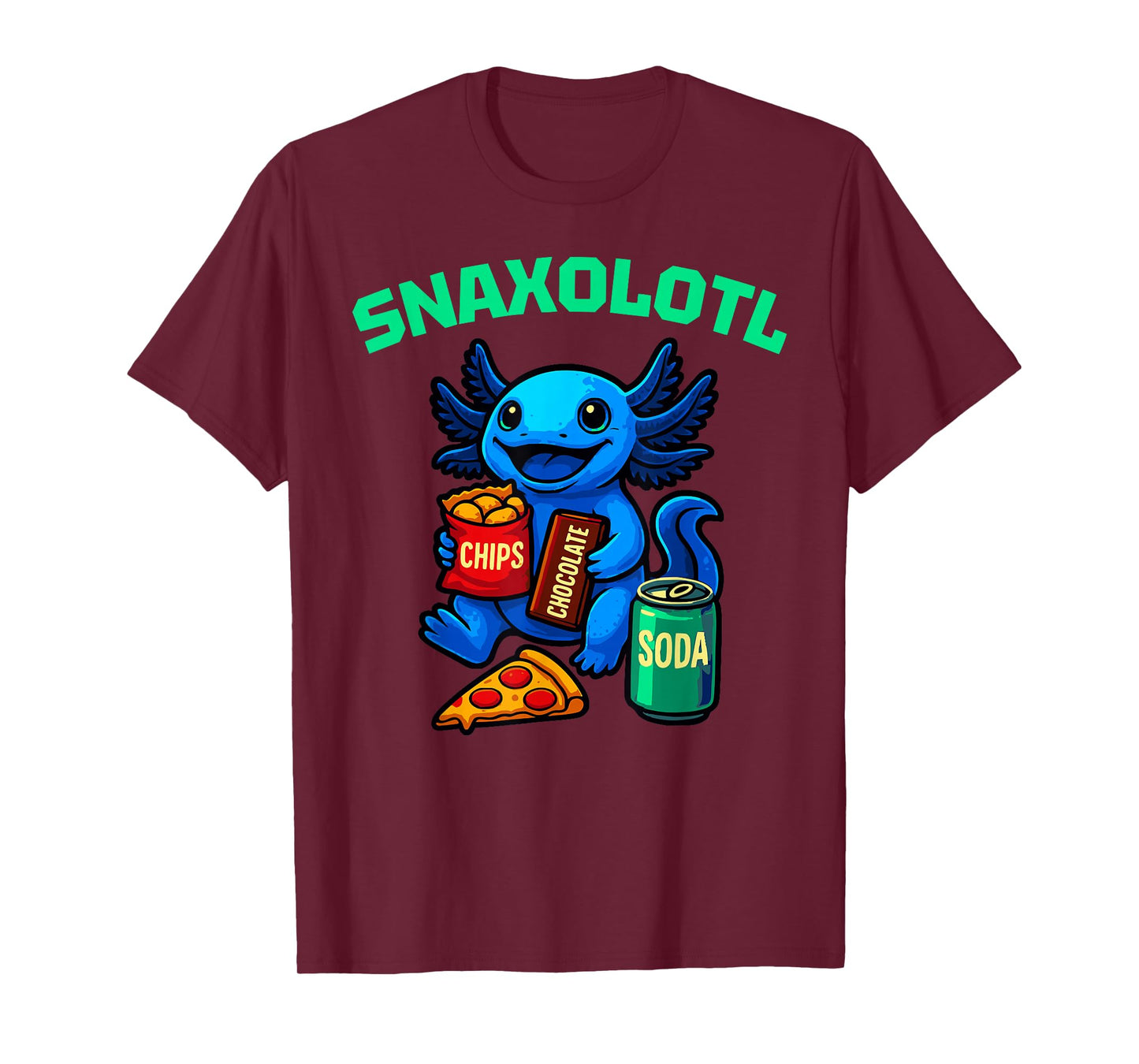 CUTE AXOLOTL Funny Snaxolotl Snacks A Lot Axolotl Kids T-Shirt