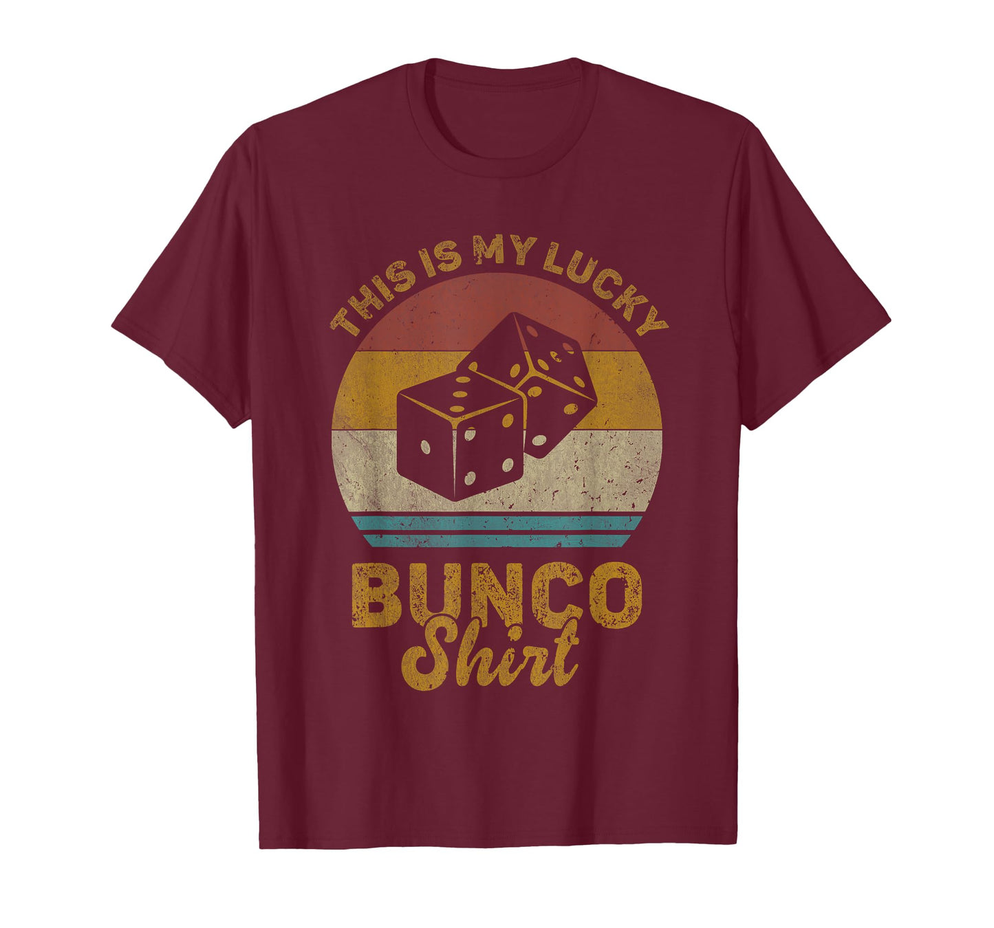 This Is My Lucky Bunco Shirt Funny Vintage Bunco Dice Game T-Shirt