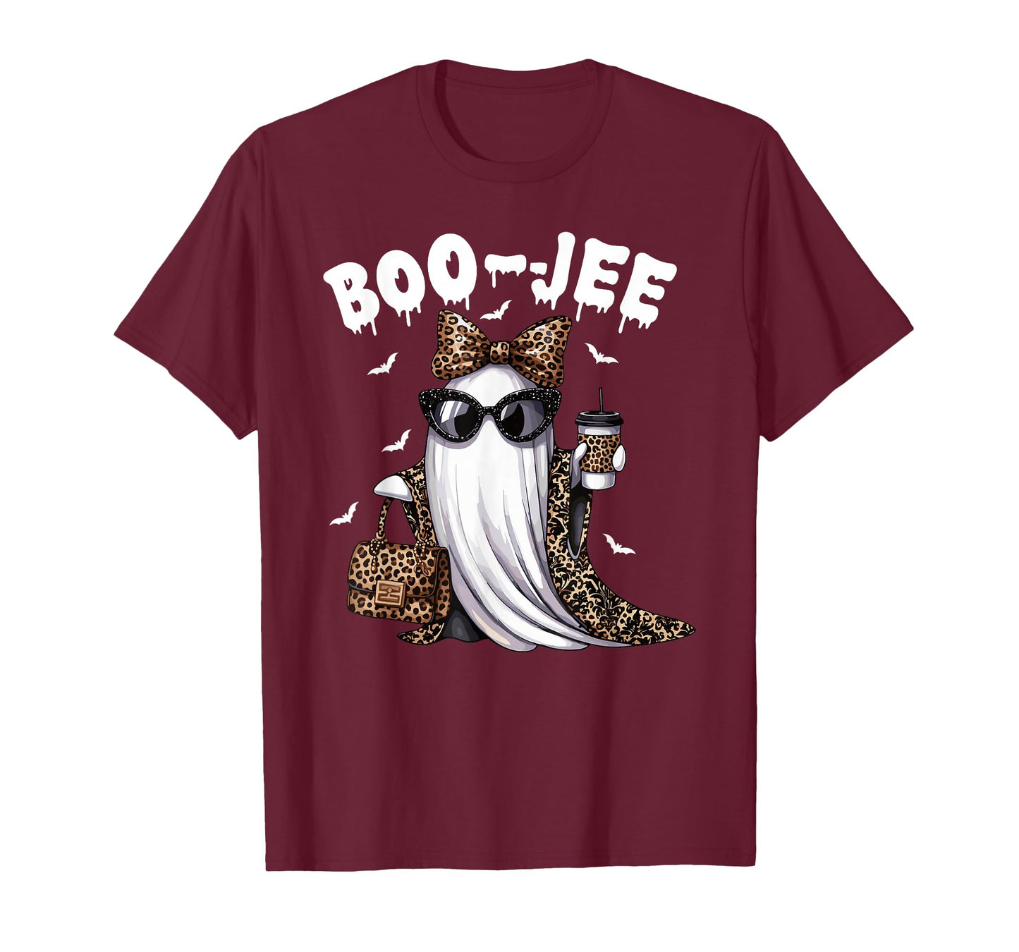 Boo JEE Ghost Shirt Spooky Vibes Halloween Boujee Women T-Shirt