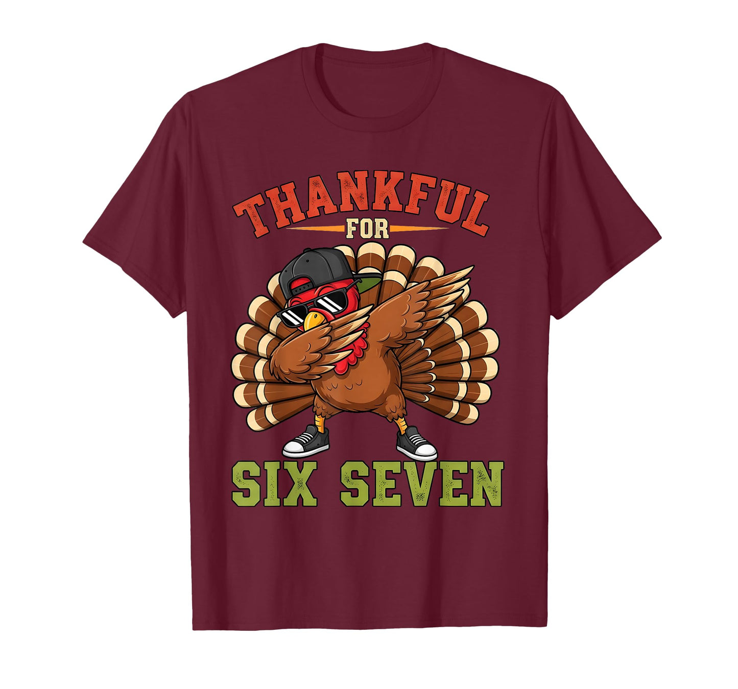 67 Thanksgiving Meme Funny Thankful Turkey Dabbing T-Shirt