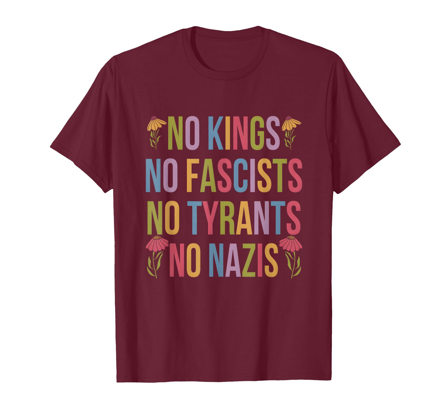 Vintage Floral No Kings T-Shirt
