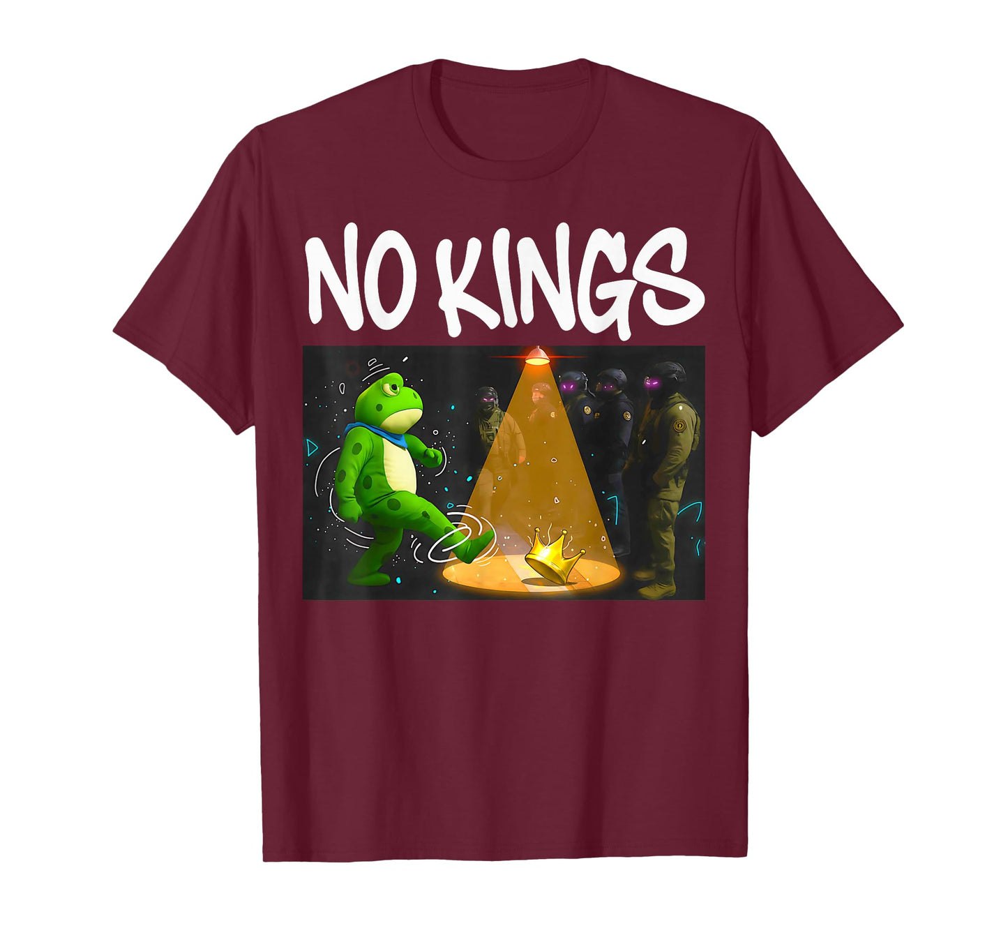 No Kings Day Patriotic Frog, No Kings T-Shirt