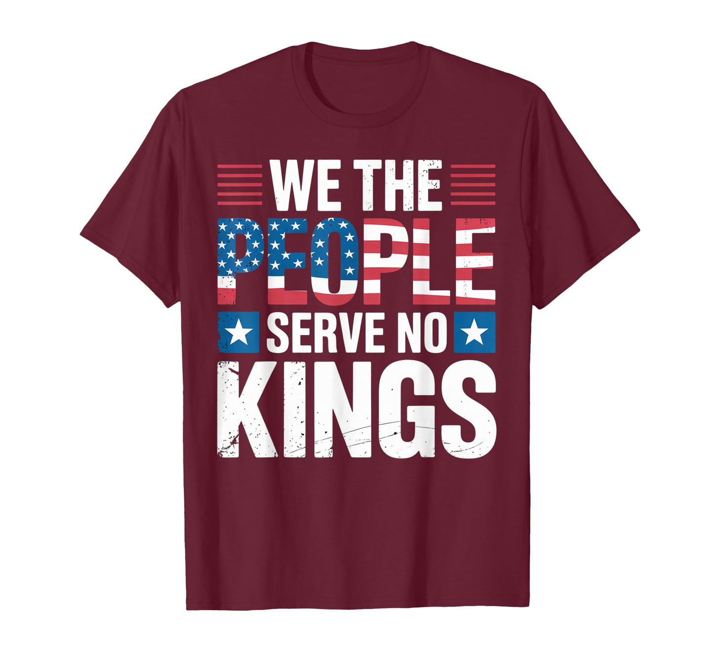 No King Patriotic Freedom for Men Women American Flag T-Shirt