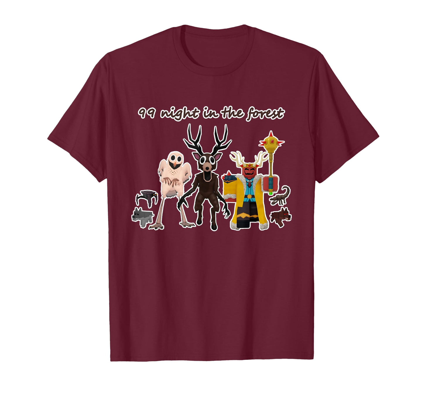 99 Nights Halloween in The Forest Kids Boys Girls Funny T-Shirt
