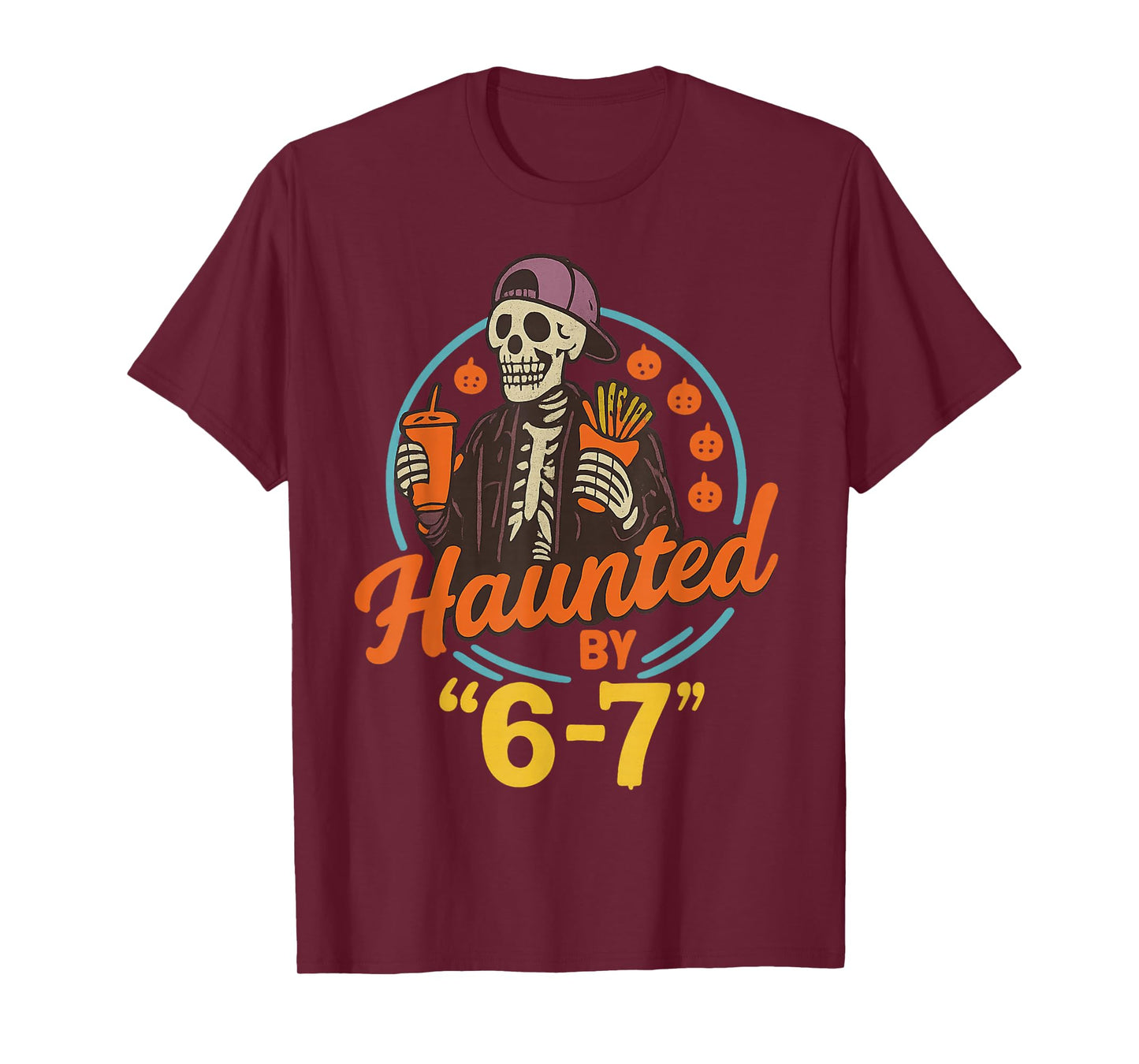Haunted by 67 Funny Six Seven Meme Spooky Ghost Halloween T-Shirt