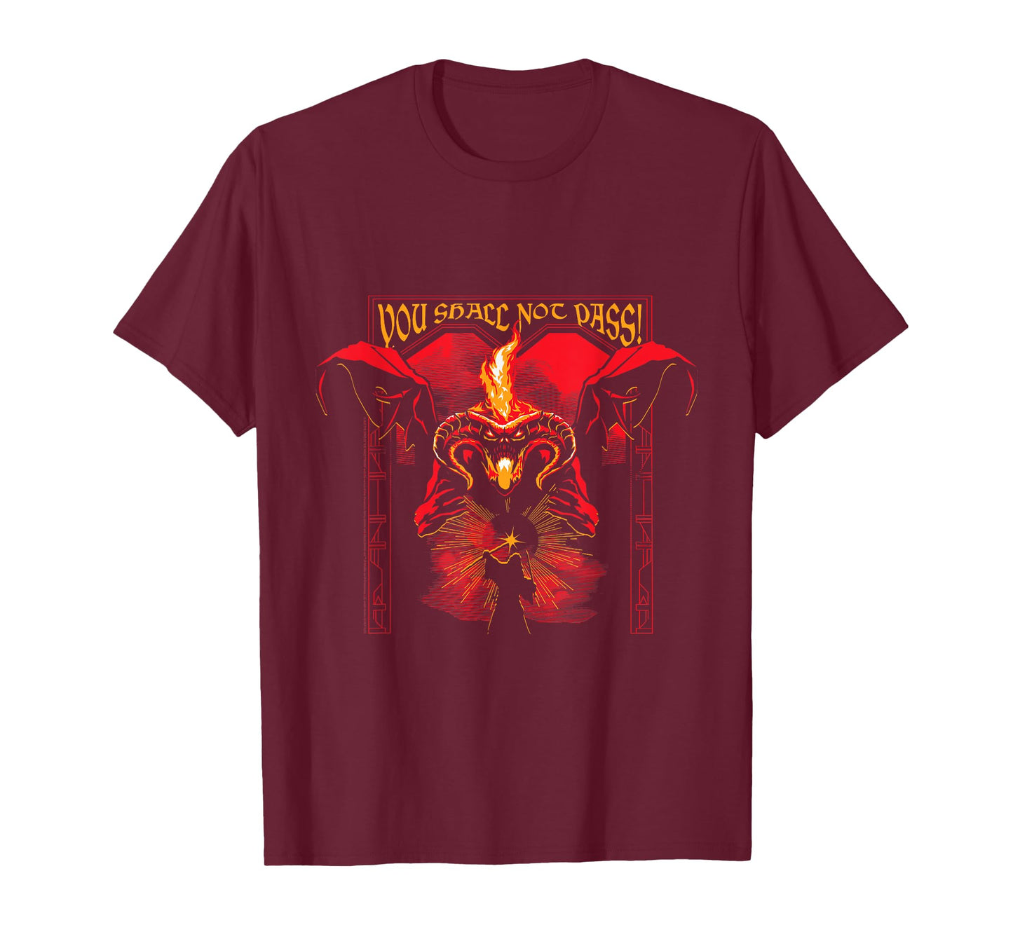 You Shall Not Pass Fantasy Wizard Art- THE LORD OF THE RINGS T-Shirt