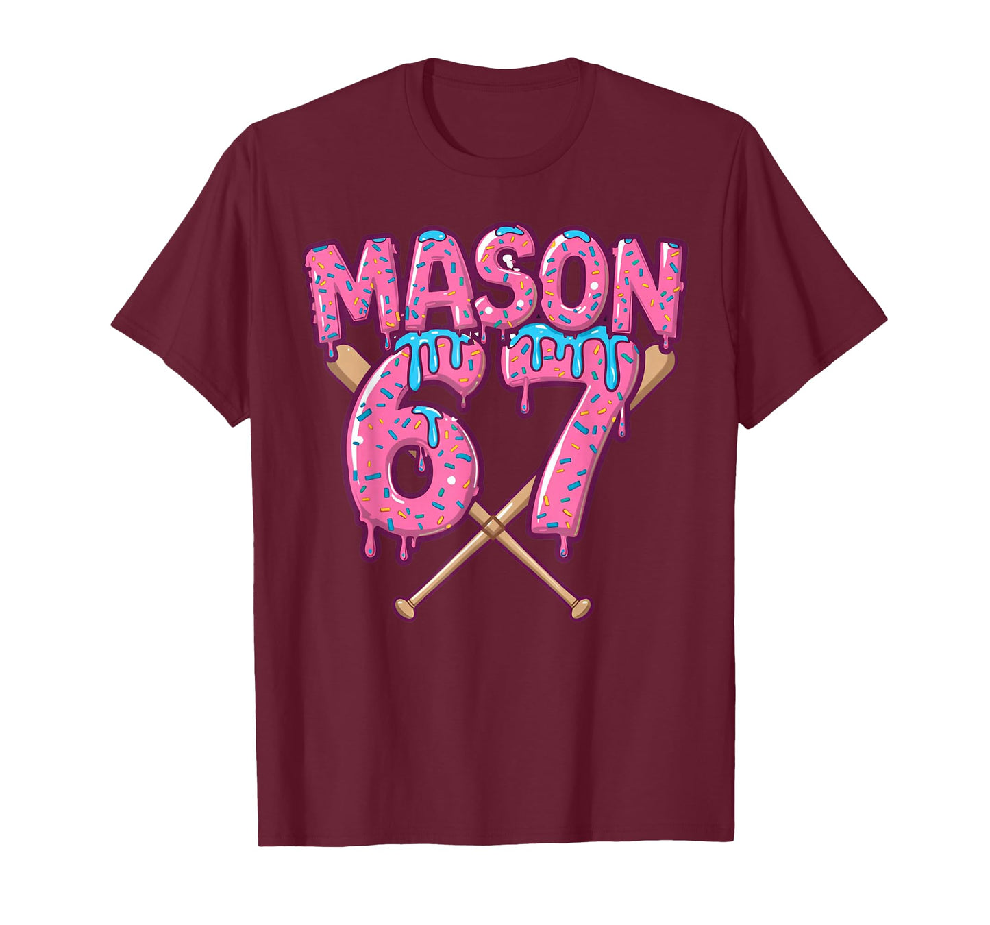 Six Seven Ice Cream Drip Sport 67 Fun Mason Meme T-Shirt