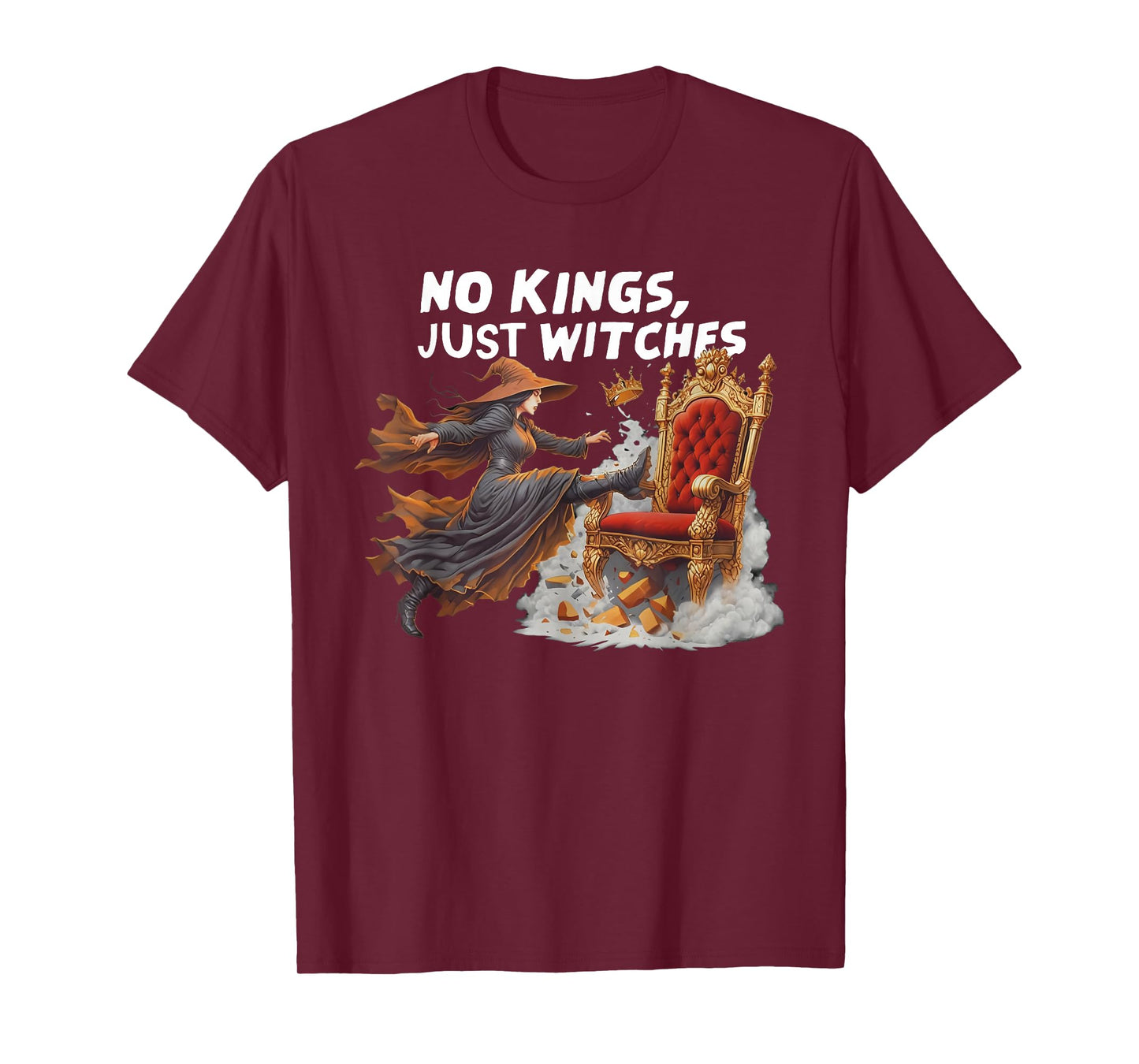 No Kings Just Witches Funny Witchcore Halloween Art T-Shirt