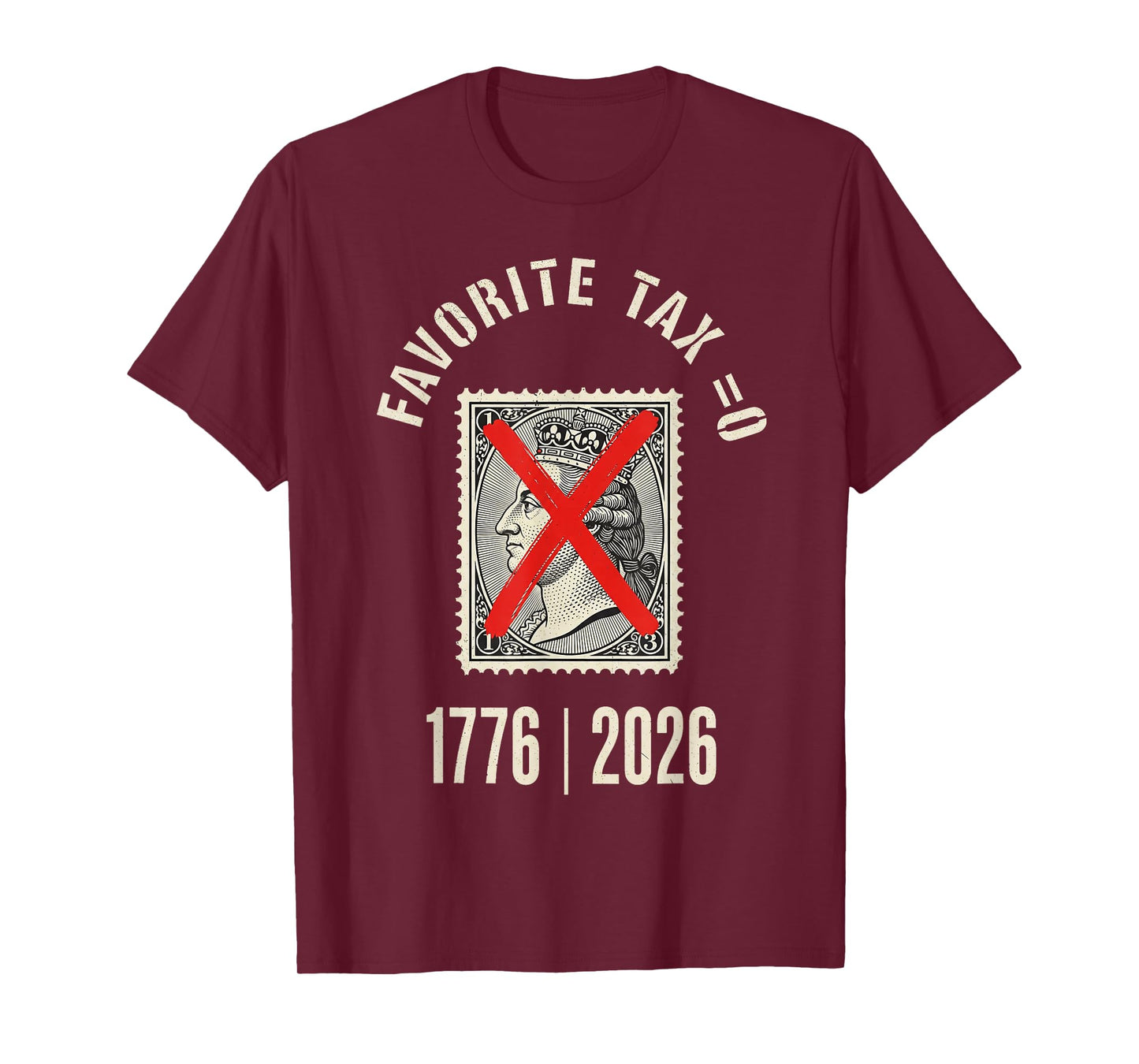 No Tax 0 King 1776 2026 July 4th US Independence Anniversary T-Shirt