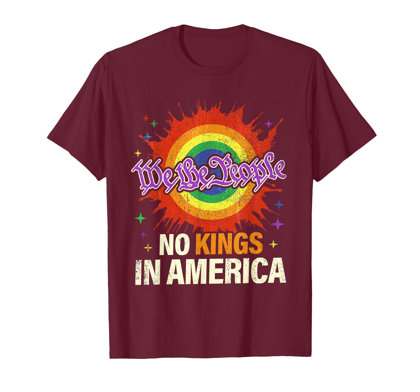 No Kings In America We The People Political Vintage T-Shirt