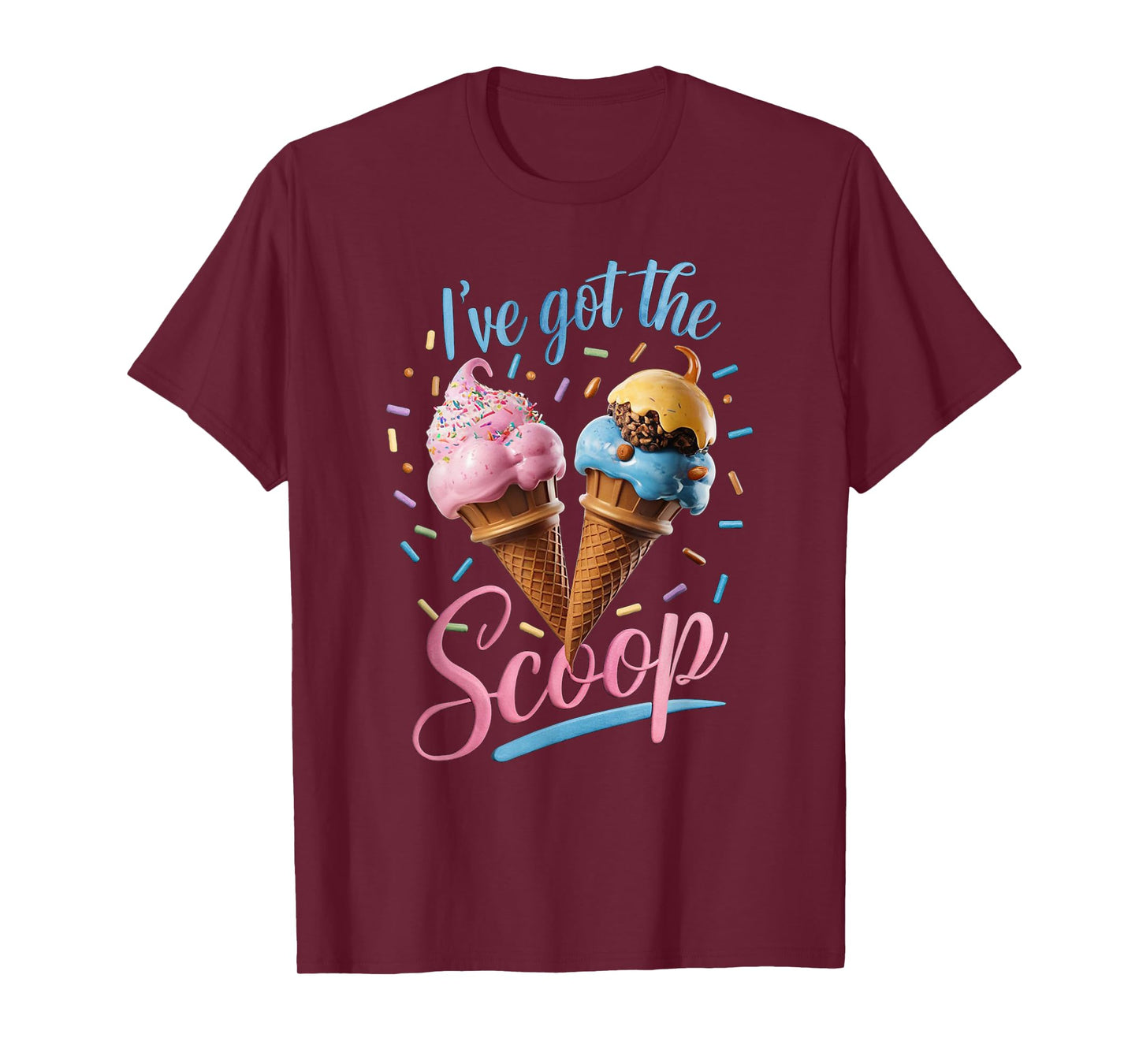 I've Got the Scoop Ice Cream Baby Shower Gender Reveal Party T-Shirt