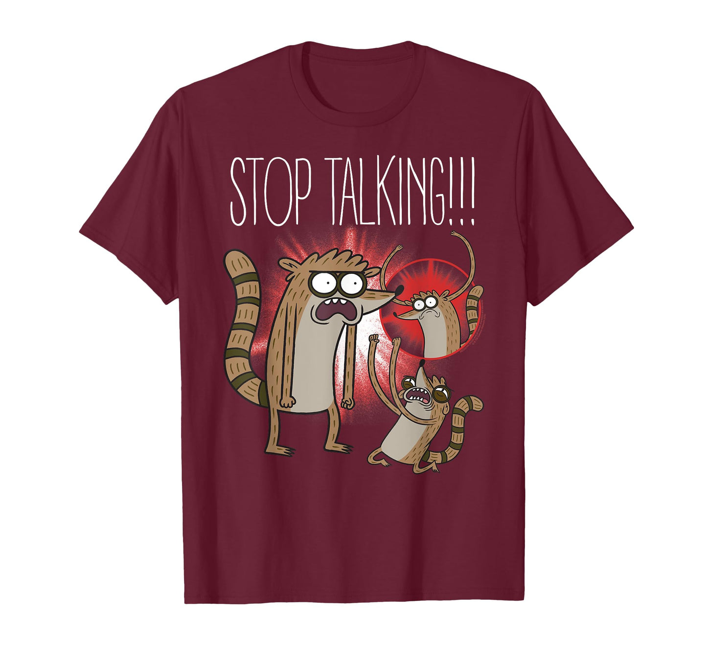 Regular Show Rigby Stop Talking! Funny Cartoon T-Shirt