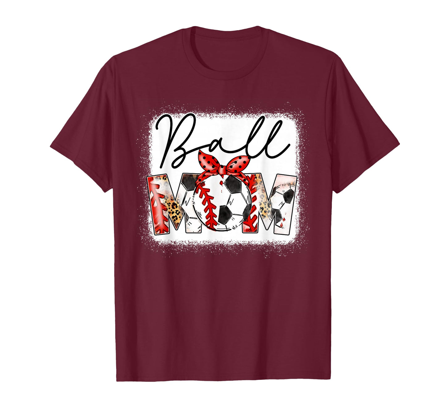 Mom Of Both Heart Soccer Baseball Sports Mom Mother's Day T-Shirt