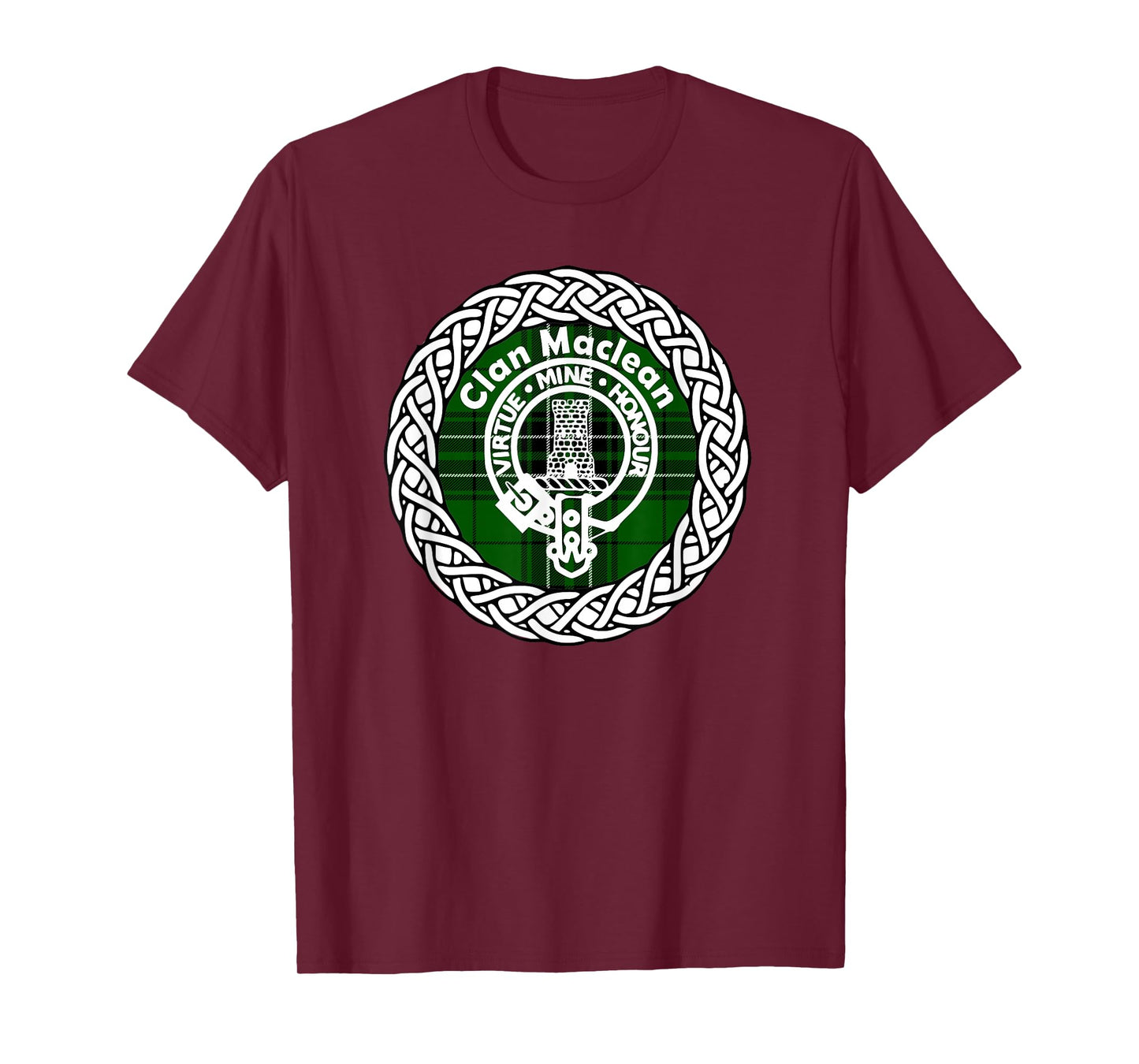 Maclean surname Scottish clan tartan crest badge t-shirt T-Shirt