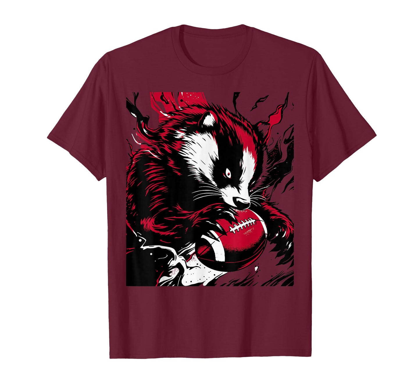 Ferocious Badger Football Lover Wisconsin Game Day Pop T-Shirt