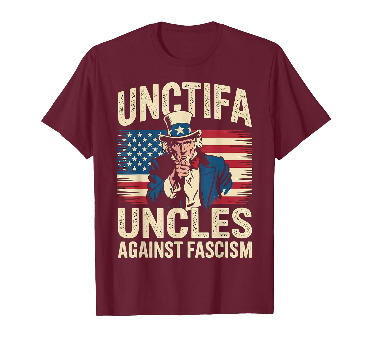 Unctifa Uncle Against Fascism Flag Resist No Kings 50501 T-Shirt