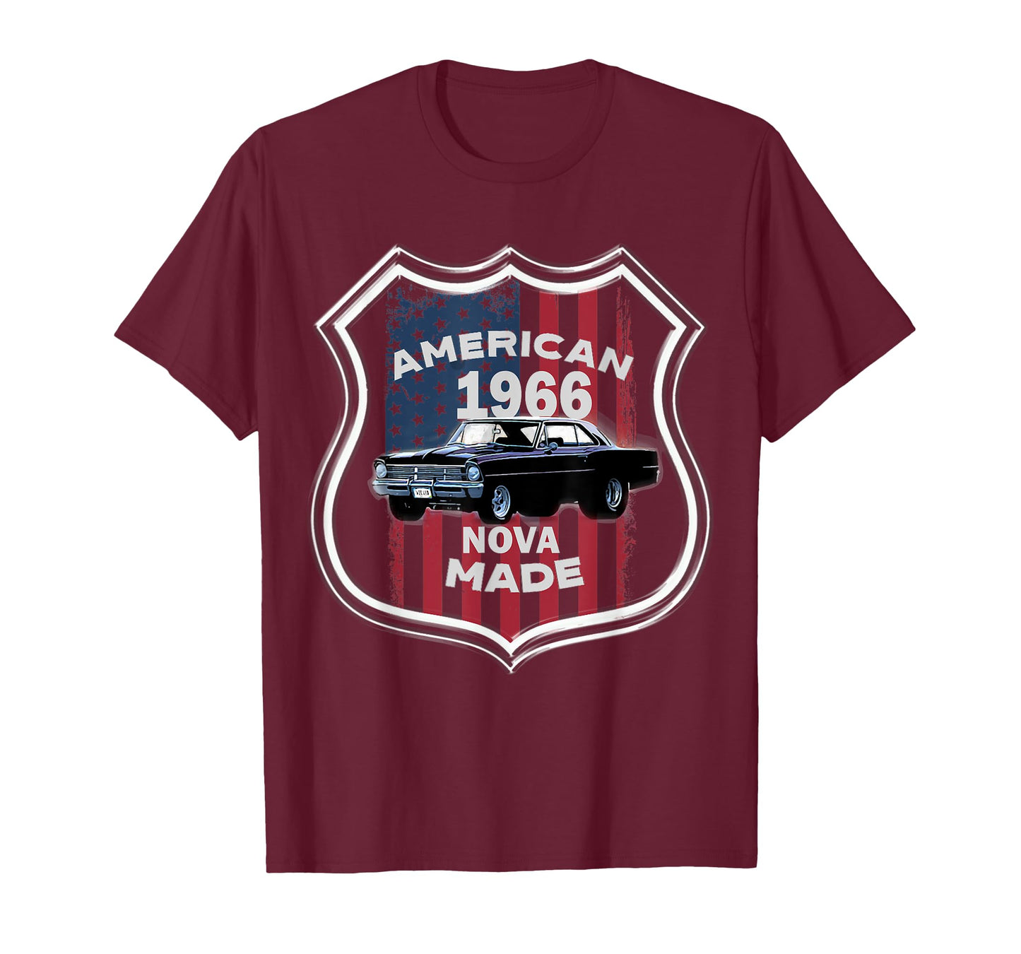 1966 66 Chevys Nova 2 Classic Car Old School Muscle Car T-Shirt