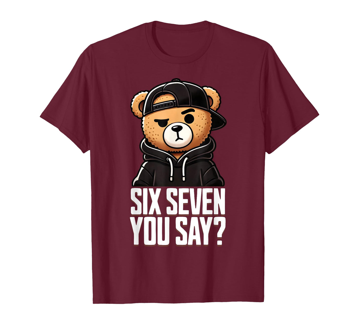 67 Meme 6 7 Numbers Teddy Bear Six Seven Funny Boys Kids T-Shirt