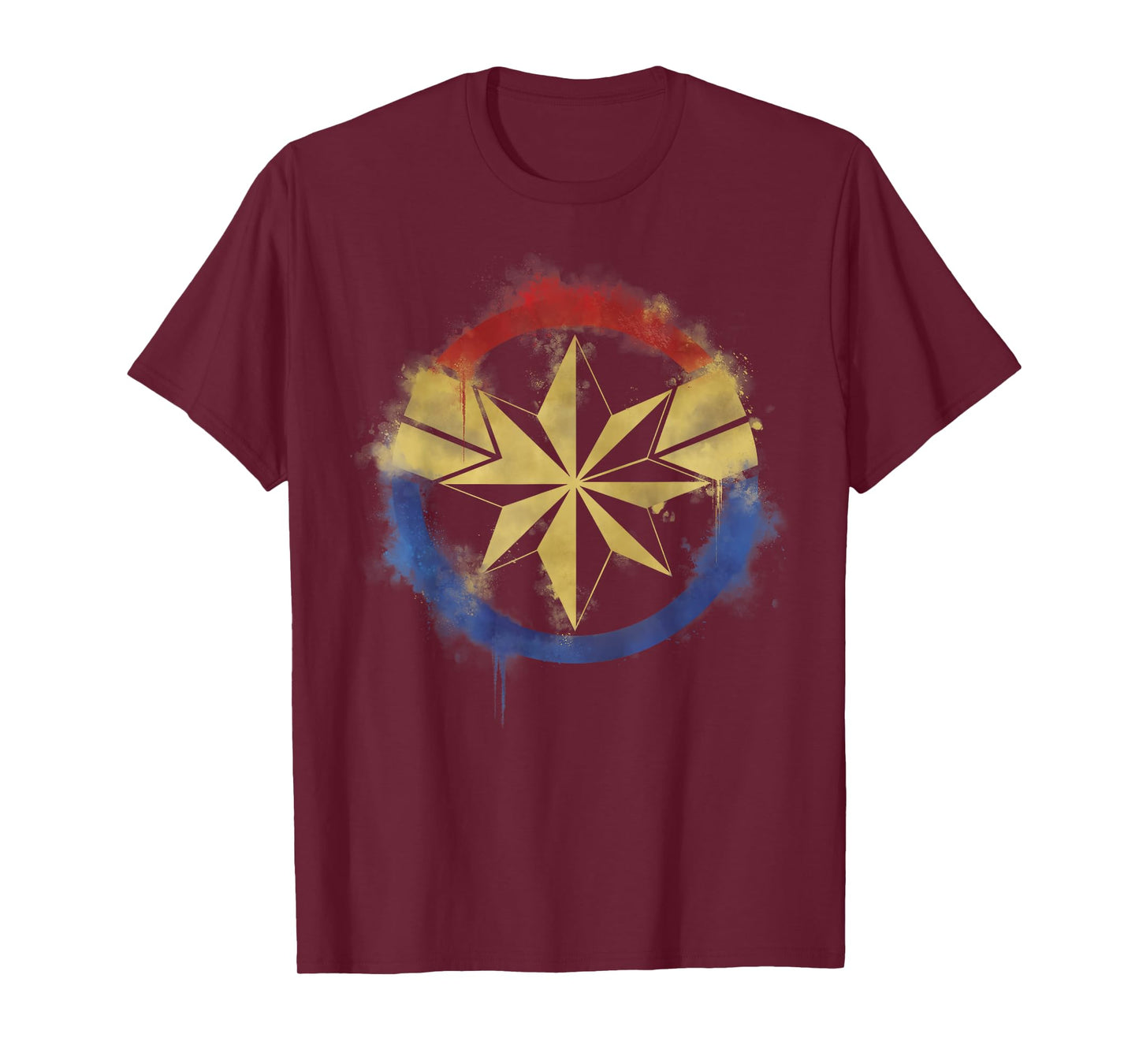 Marvel Avengers Endgame Captain Marvel Spray Paint Logo T-Shirt
