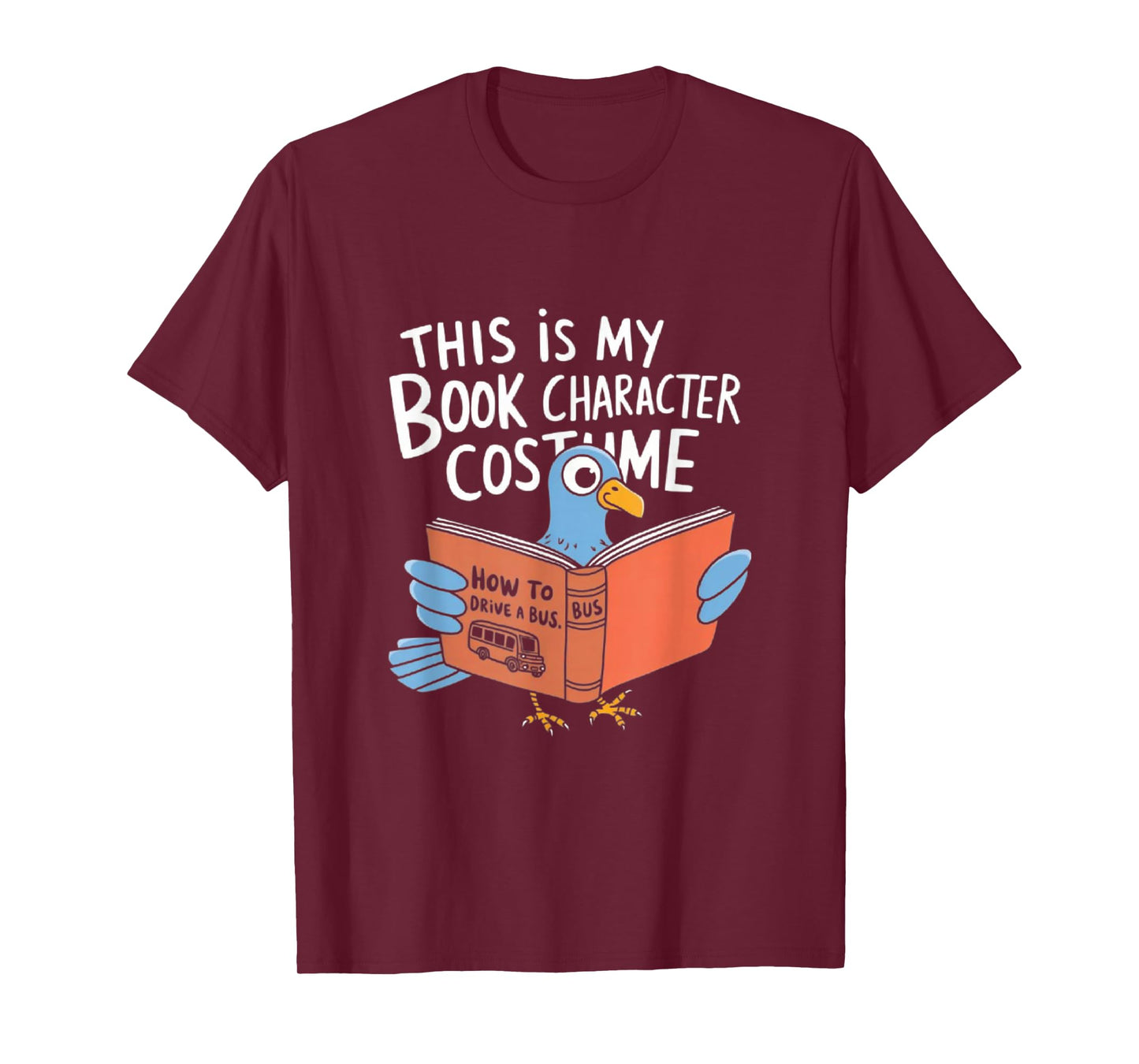 This Is My Book Character Costume Funny Pigeon Kids Reading T-Shirt