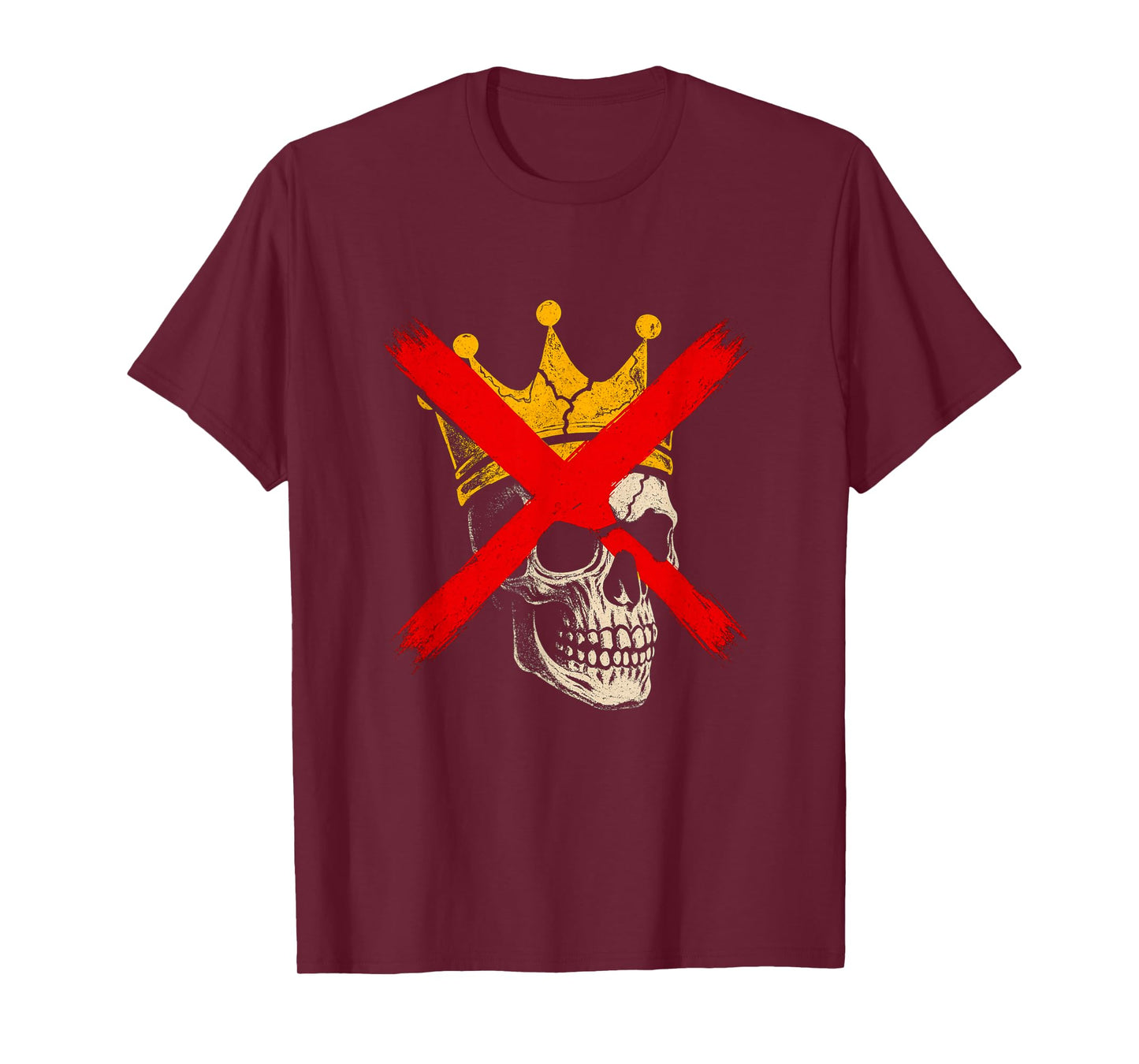 No Kings Skull Crown Gothic Grunge Art for Free Spirits T-Shirt