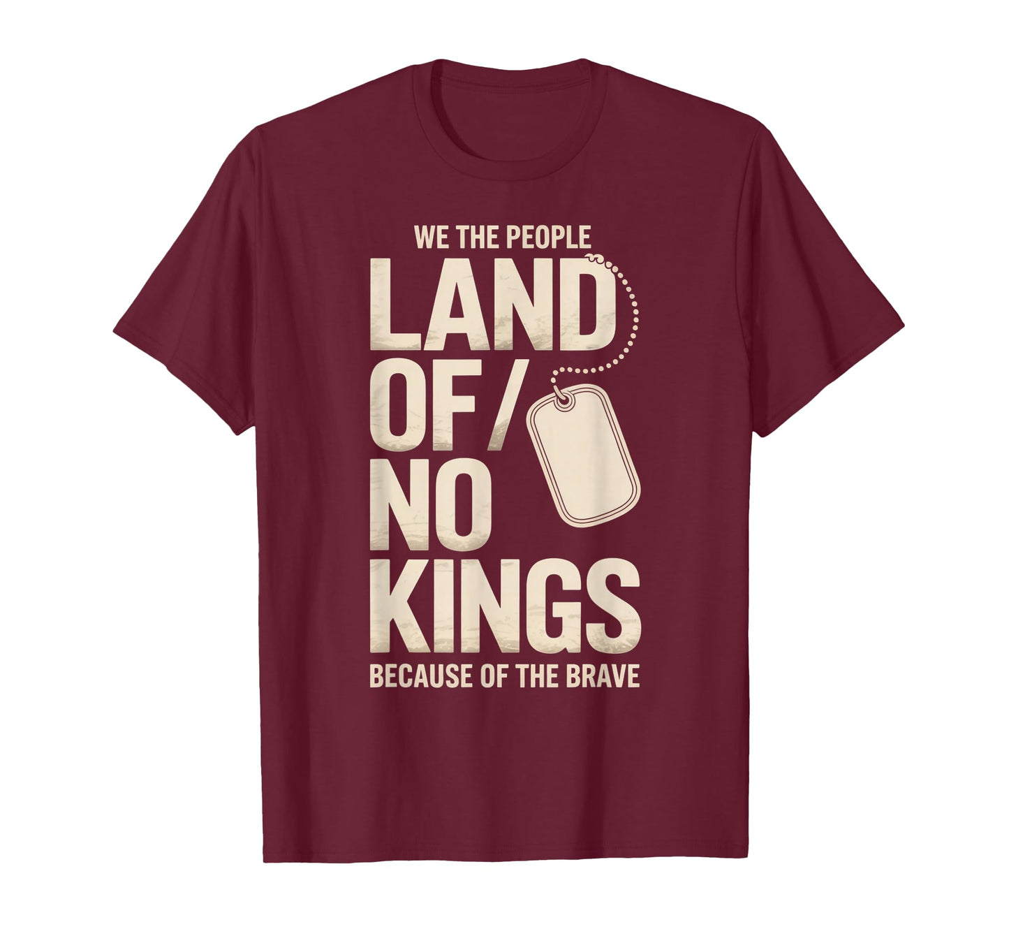 America Vintage No Kings Day Because of The Brave T-Shirt