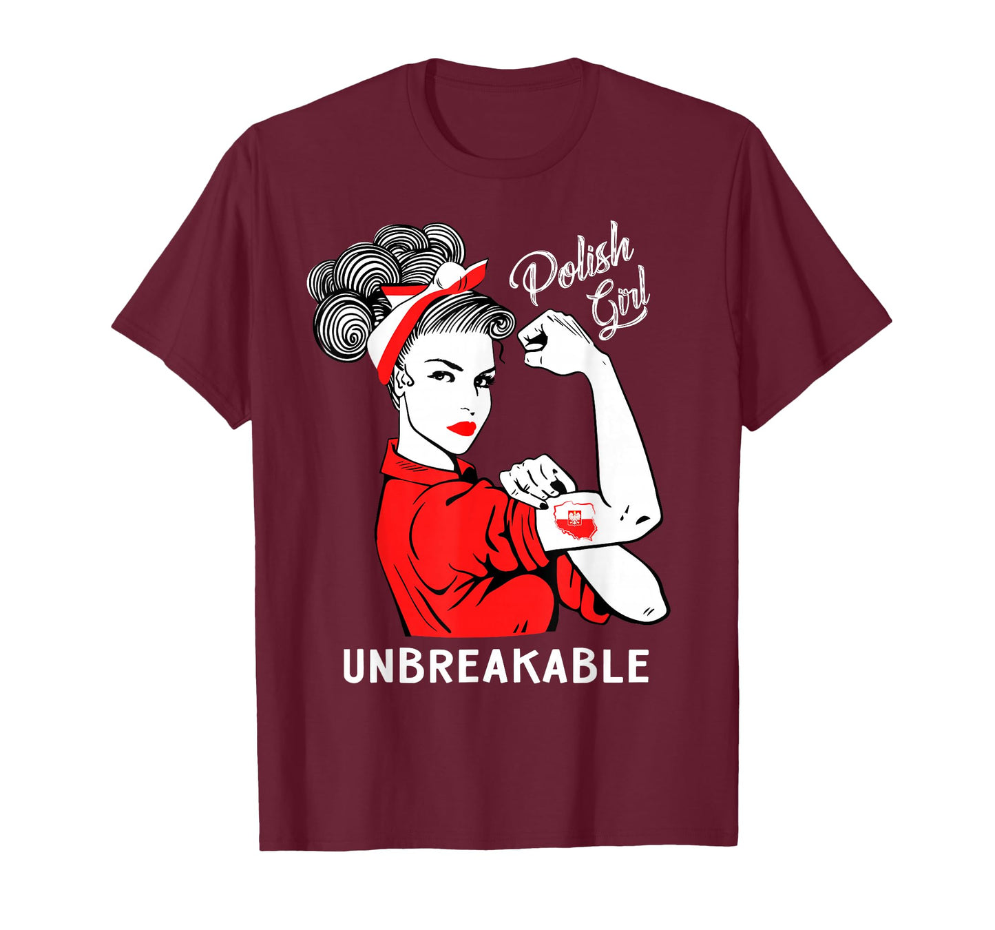 Polish Girl Unbreakable T-Shirt Heritage Poland Flag Gift T-Shirt