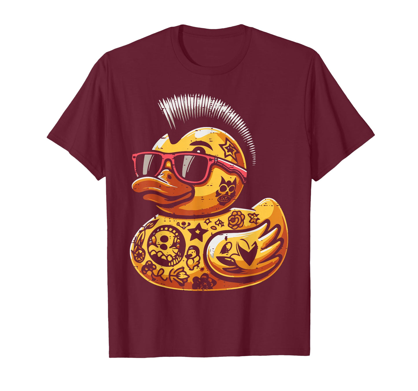 Mohawk Rubber Duck Punk Rock Rocker Toddler Boys Kid Men T-Shirt