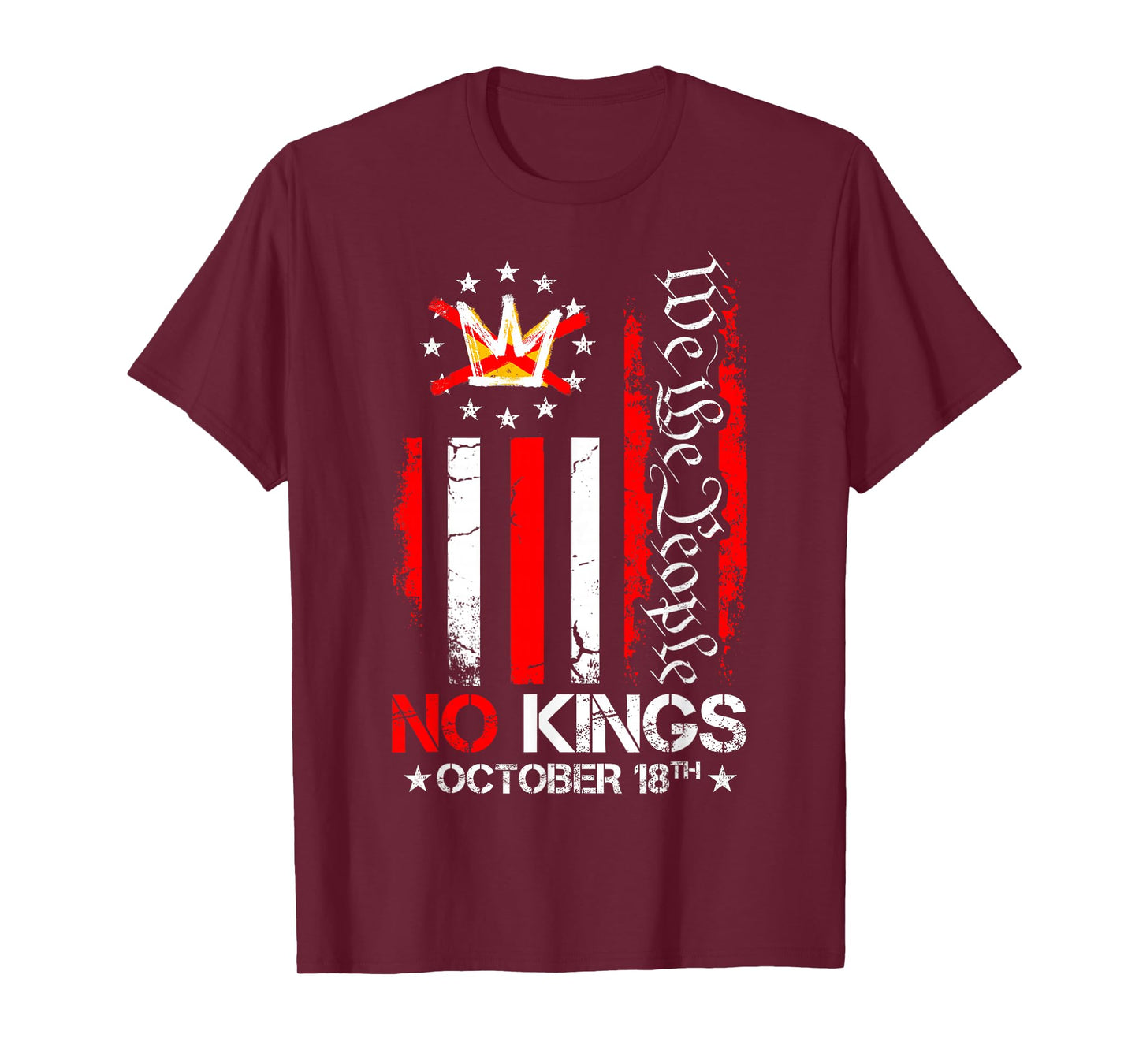 No Kings Shirt Vintage America Flag 1776 October 18 T-Shirt